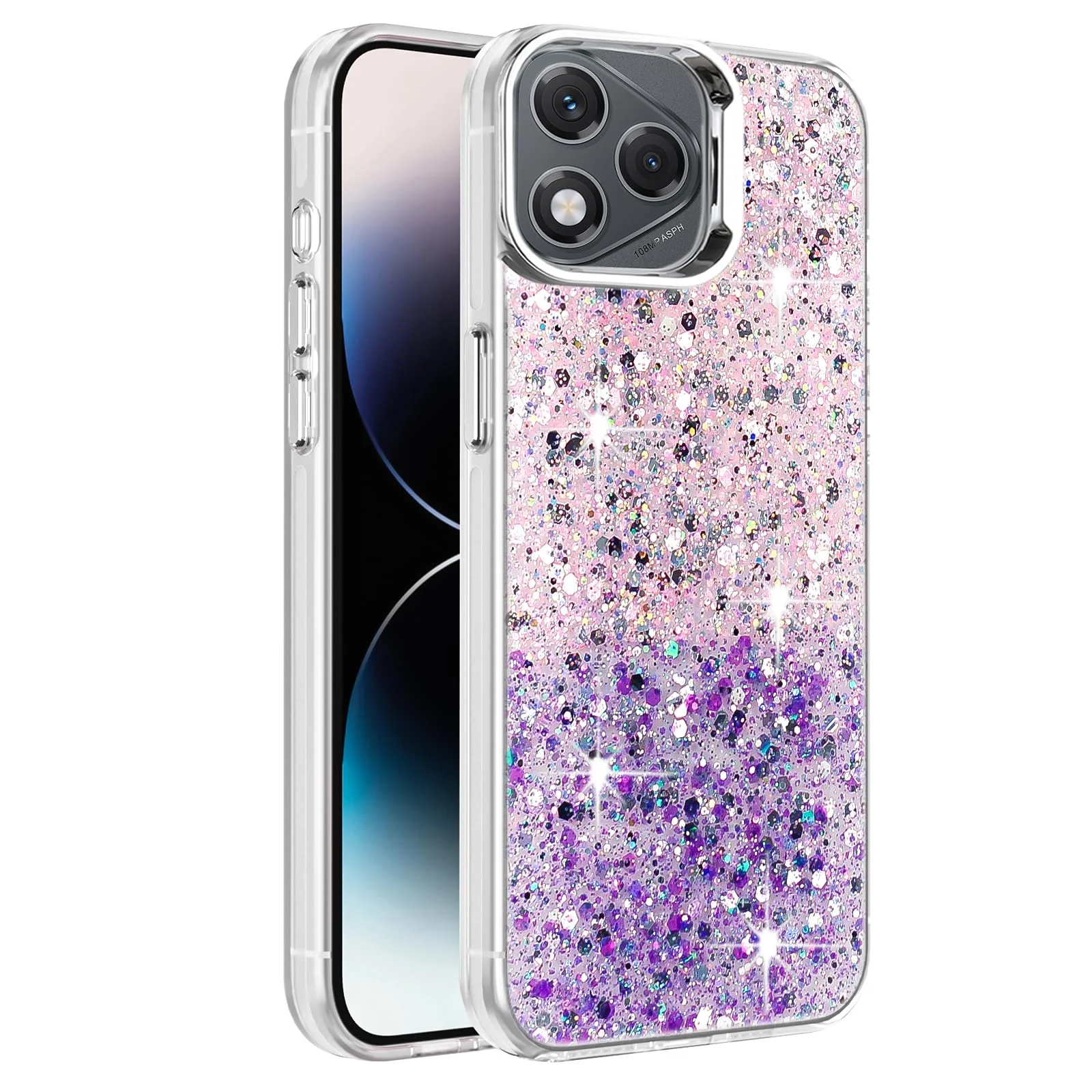Honor 400 Lite — DL3 Mobilak Glitter Protective Case for Honor 400 Lite, Supports wireless charging, Camera protection, Shock-absorbing protection