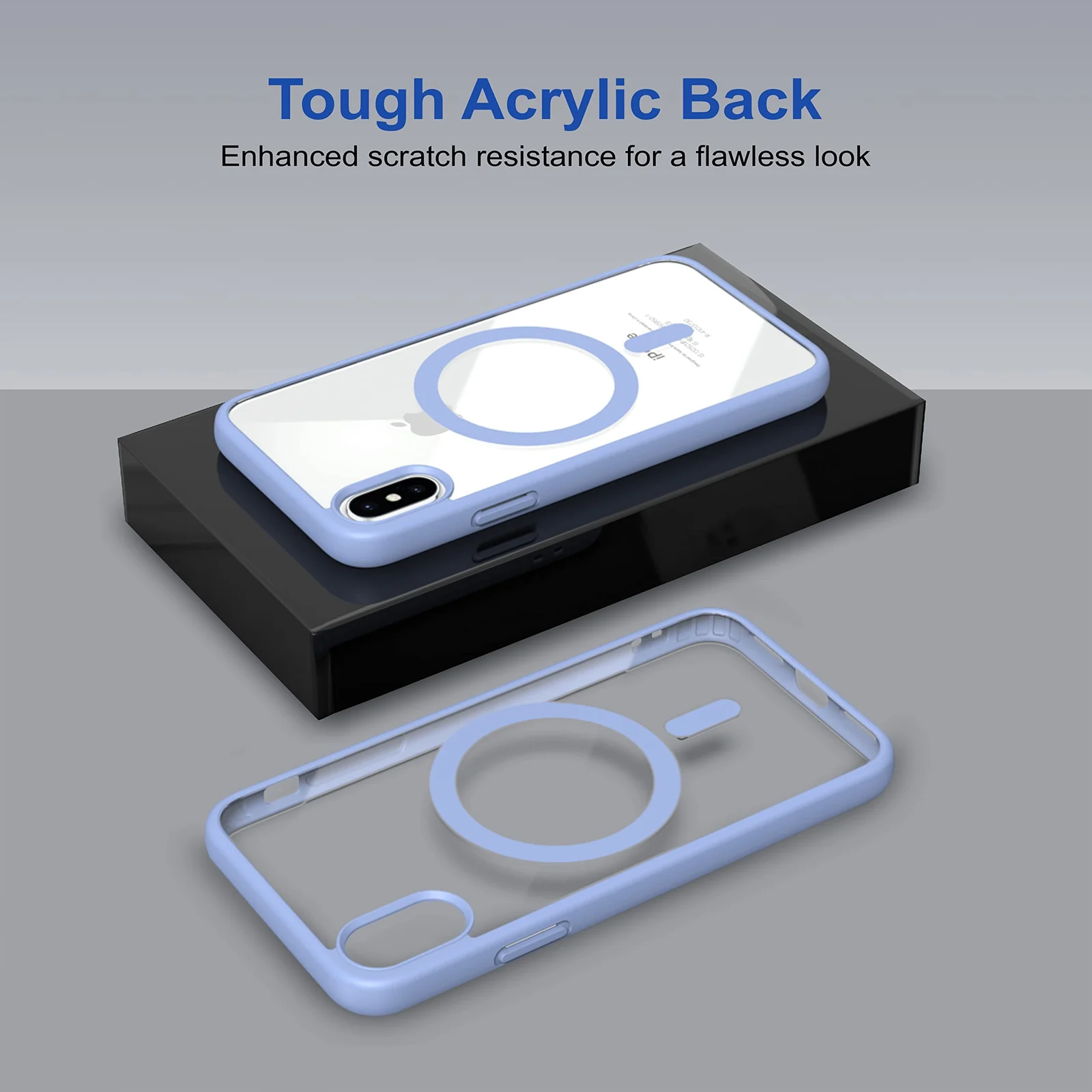 DL3 Mobilak MagSafe-Compatible Clear Magnetic Case for iPhone X / iPhone XS - Sierra Blue
