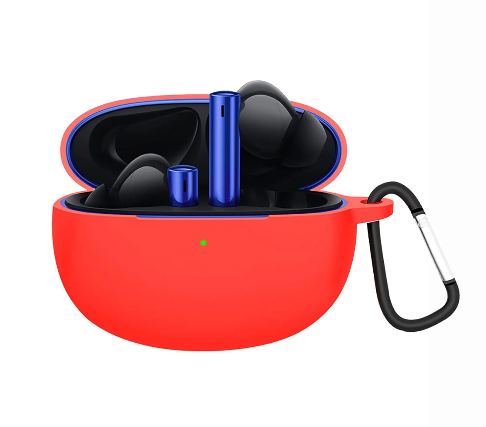 DL3 Mobilak Silicone Case Compatible with realme Buds Air 3 Earbuds, Soft Silicone Protective Case Cover, Shockproof Sleeve with Carabiner