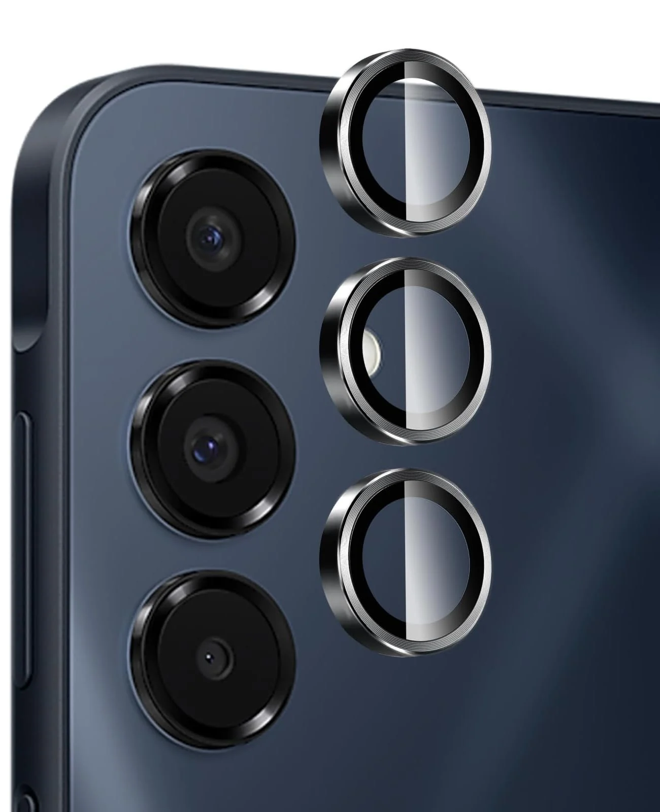 DL3 Mobilak Camera Lens Protector for Samsung Galaxy A16 5G/4G Accessories, 9H Tempered Glass Metal Individual Ring Camera Cover Screen Protector for Samsung A16, Case Friendly, Anti Scratch