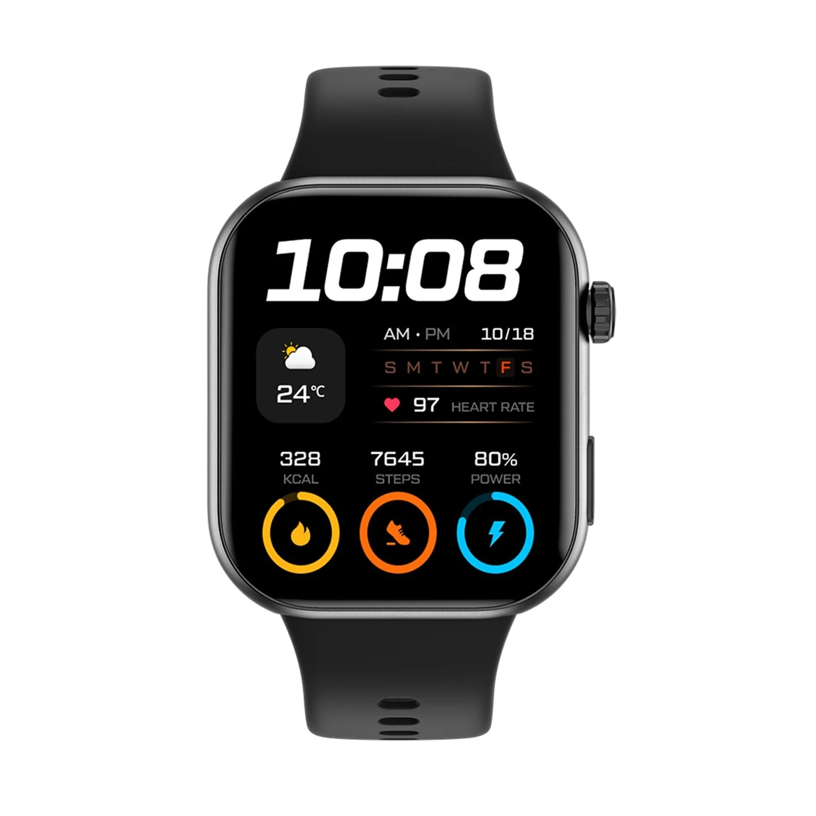 DL3 Mobilak Silicone Bracelet for HONOR Choice Watch 2i Strap, Soft Silicone Sport Replacement Strap for Women/Men, Adjustable Waterproof Sports Band for HONOR Choice Watch 2i - Black