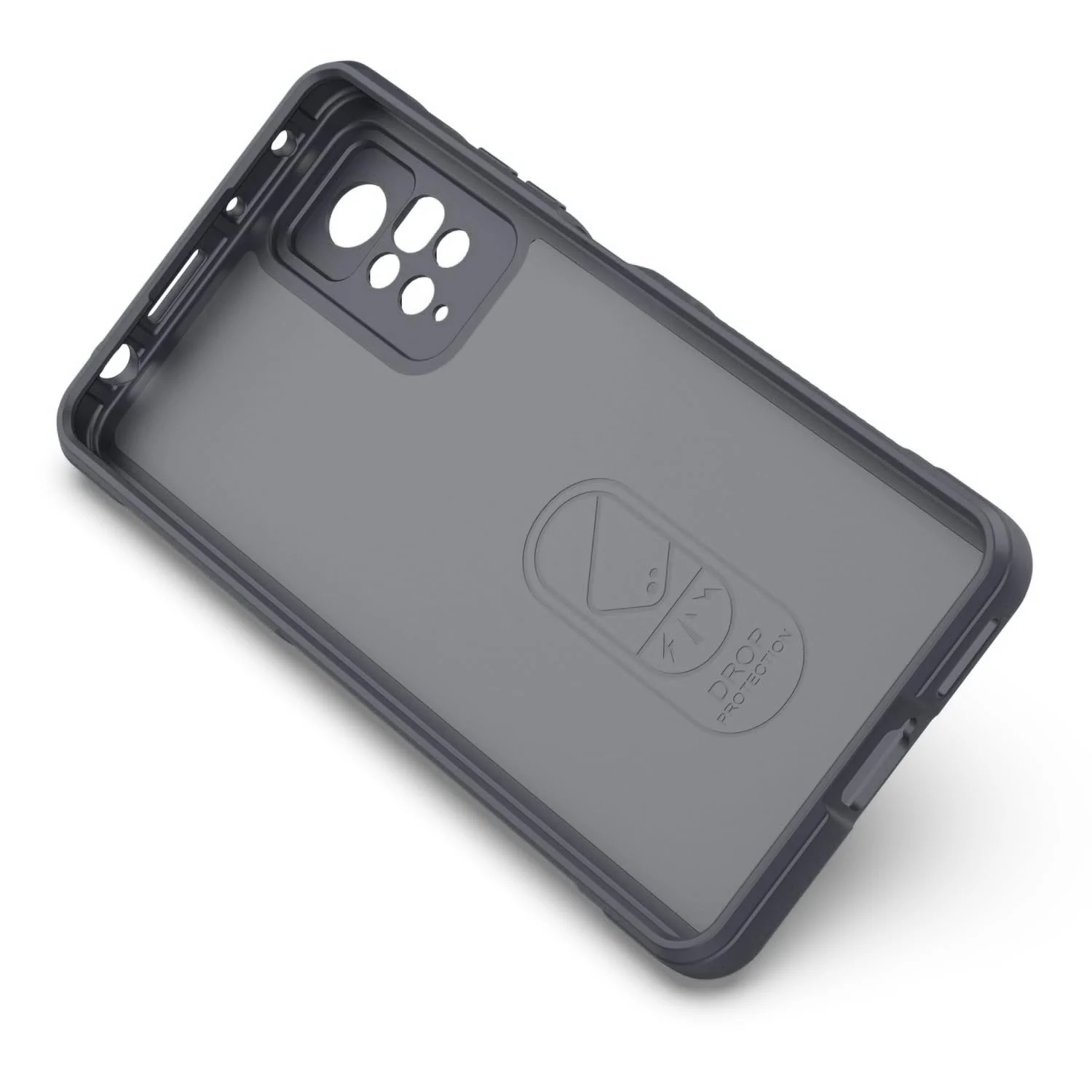 DL3 Mobilak Flexible Silicone and TPU Protective Case with Camera Protection for Xiaomi Redmi Note 11 4G / Note 11S - Dark Gray
