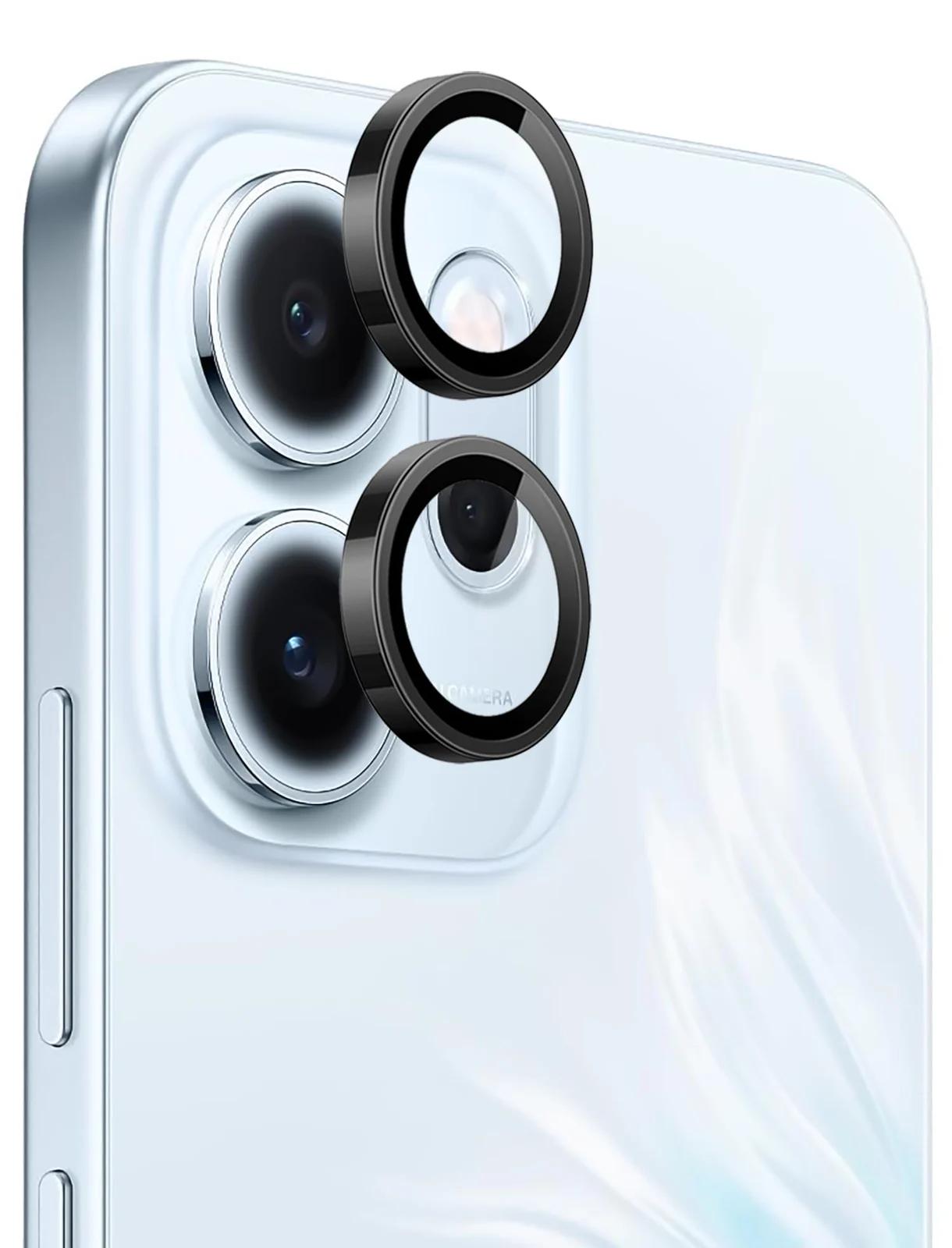 DL3 Mobilak Camera Lens Protector for OPPO Reno 14F / OPPO Reno14 FS Accessories, 9H Tempered Glass Metal Individual Ring Camera Cover Screen Protector, Case Friendly, Anti Scratch