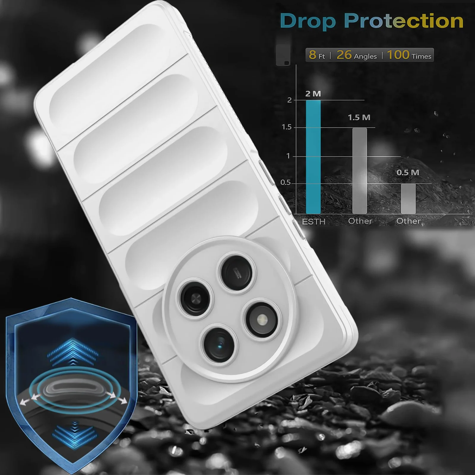 DL3 Mobilak Flexible Silicone and TPU Protective Case with Camera Protection for Honor X9C - White