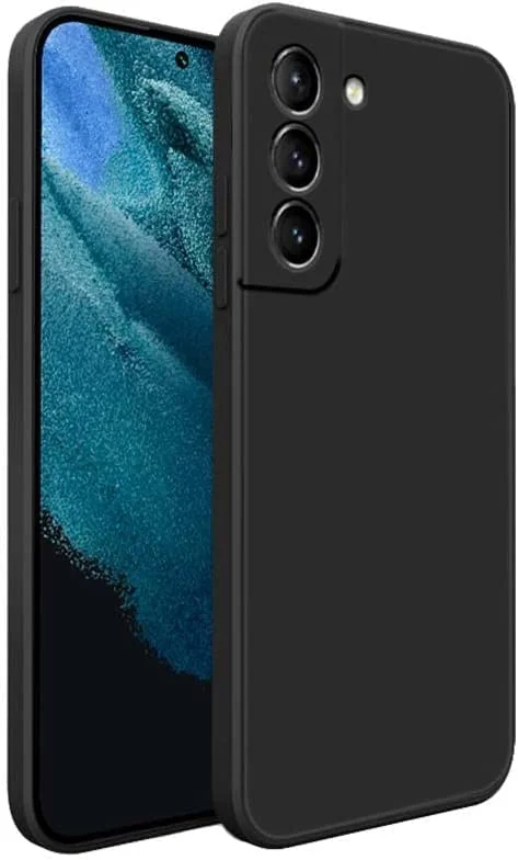 DL3 Mobilak Samsung S21 FE Case, Soft Flexible Silicone Gel Rubber Bumper Cover, Slim Fit Full Body Shockproof Protective Phone Case for Samsung S21 FE - Black