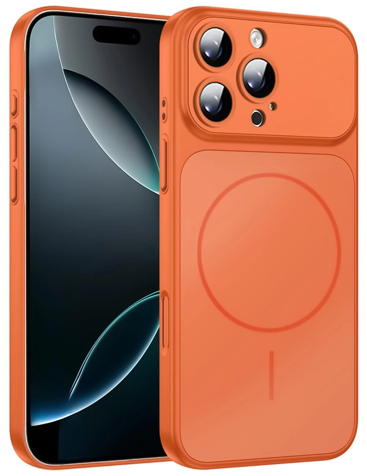 Mobigon Premium Liquid Silicone Case for iPhone 16 Pro Max, Compatible with MagSafe, Built-in Camera Protection, Glossy Back Design, Shockproof Soft Protective Phone Cover