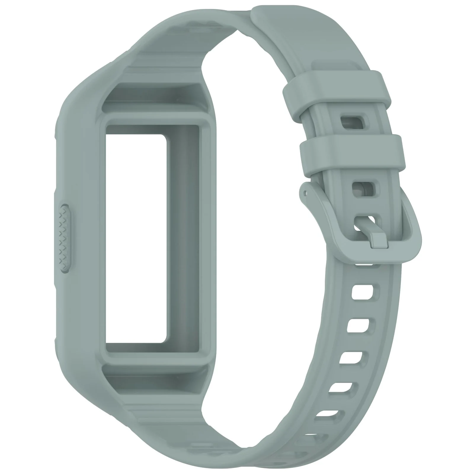 MOBIGON Rugged Silicone Strap with Bumper Case for Huawei Band 11 Pro, Pine Green