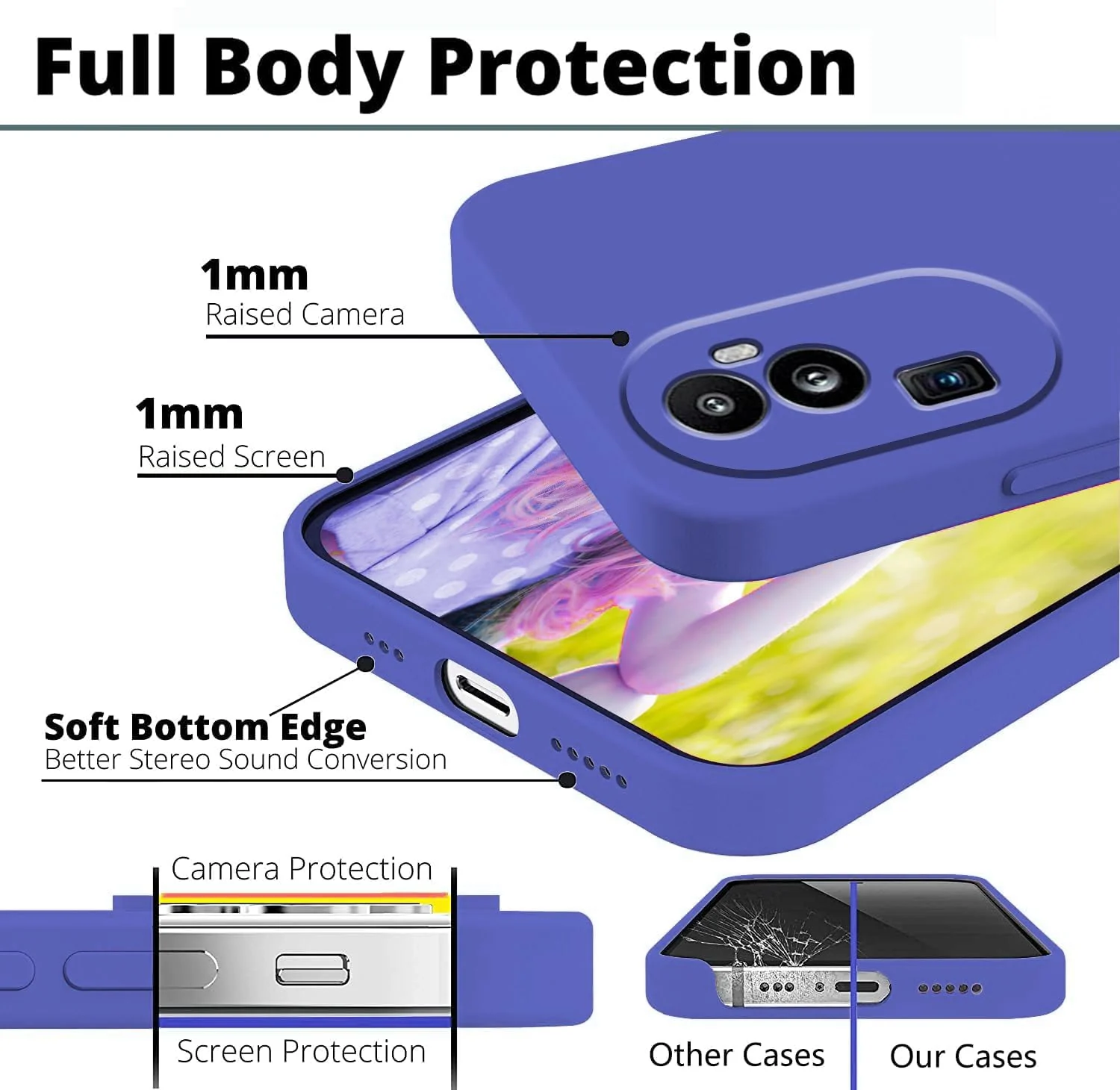 DL3 Mobilak Liquid Silicone Protective Case with Soft Microfiber Lining with Full Camera Protection for OPPO Reno 10 Pro+ Plus 5G - Light Blue