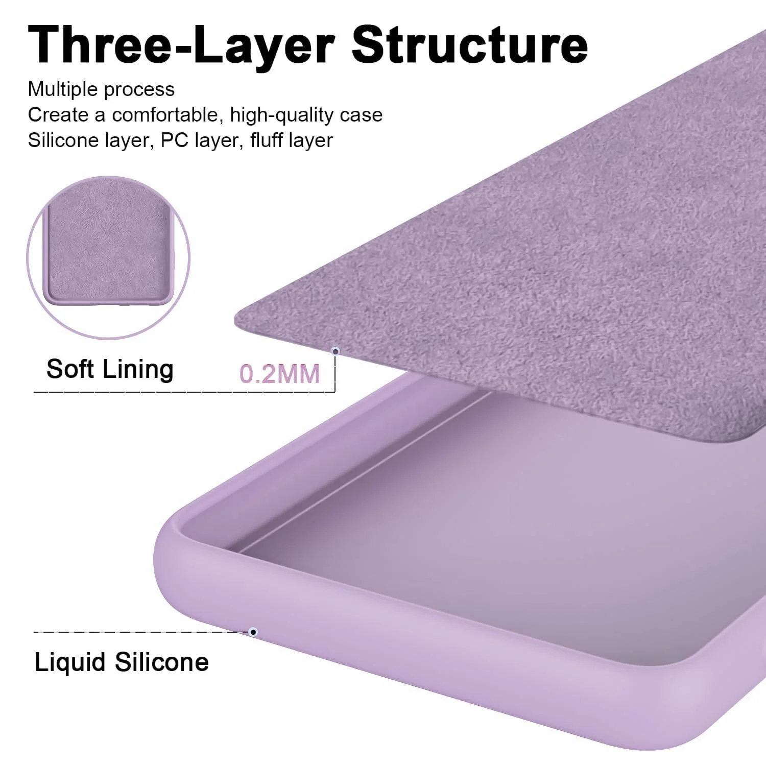 DL3 Mobilak Liquid Silicone Protective Case for realme 10 4G with Microfiber Lining and Shockproof Design - Lavender