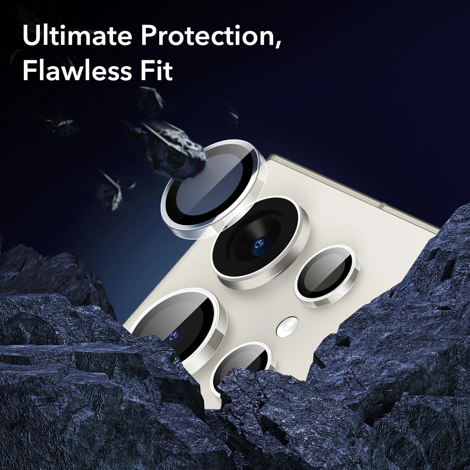 DL3 Mobilak Camera Protection for Samsung Galaxy S24 Ultra Camera Protection, Scratch-Resistant, 9H Hardness, HD Lens Protection, Protective Film, Lens Screen Protector Glass - Clear