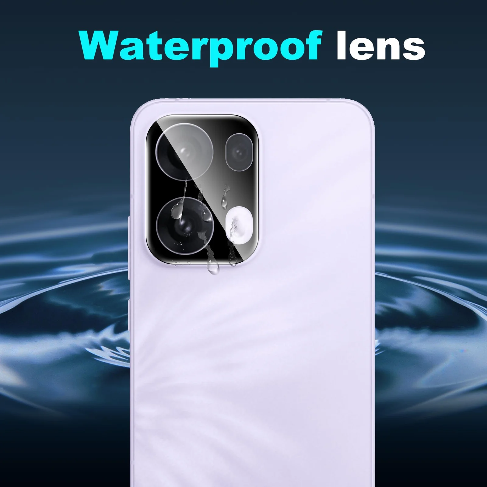 DL3 Mobilak OPPO Reno 13 Pro 5G / Reno13 Pro 5G Camera Lens Protector Tempered Glass Screen Protector HD [Full Coverage][Anti-Scratch] Drop Protection Ultra Clear/Thin Lens Protector Case - Black