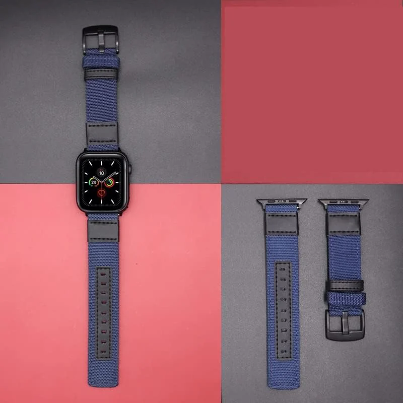DL3 Mobilak Nylon Solo Loop Stretchy Straps For Apple Watch Band 49mm 45mm 44mm 42mm 41mm 40mm 38mm, Elastic Wristbands for iwatch Series 8 Ultra 7 6 5 4 3 2 1 Se (A. , 38MM/40MM/41MM) - A.Blue