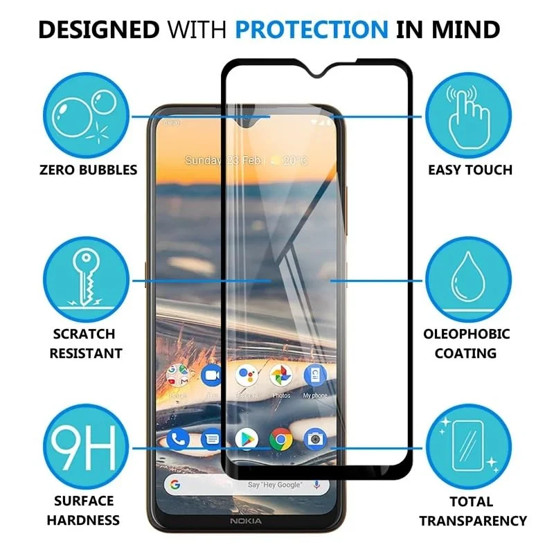 DL3 Mobilak 5D Full Glass Screen Protector For Nokia 5.3 Black Frame - Clear