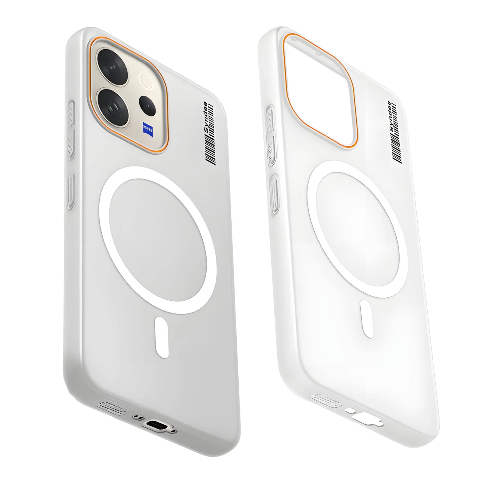 DL3 Mobilak Translucent Matte Case for Honor 600 Lite, Compatible with MagSafe accessories, Shock-absorbing protection, Integrated ring holder - Clear