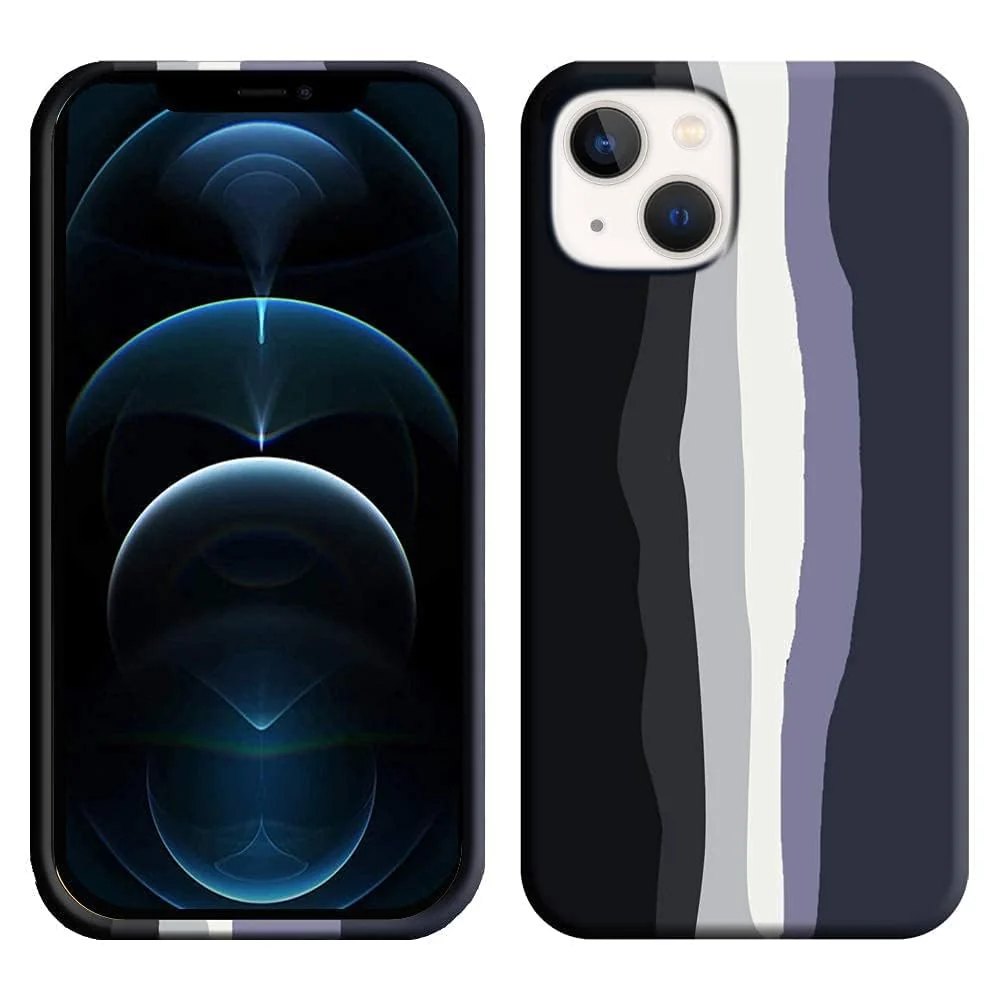 DL3 Mobilak Liquid Silicone Protective Case for iPhone 14 (6.1 Inch) with Camera Protection and Microfiber Lining - Multicolor 4