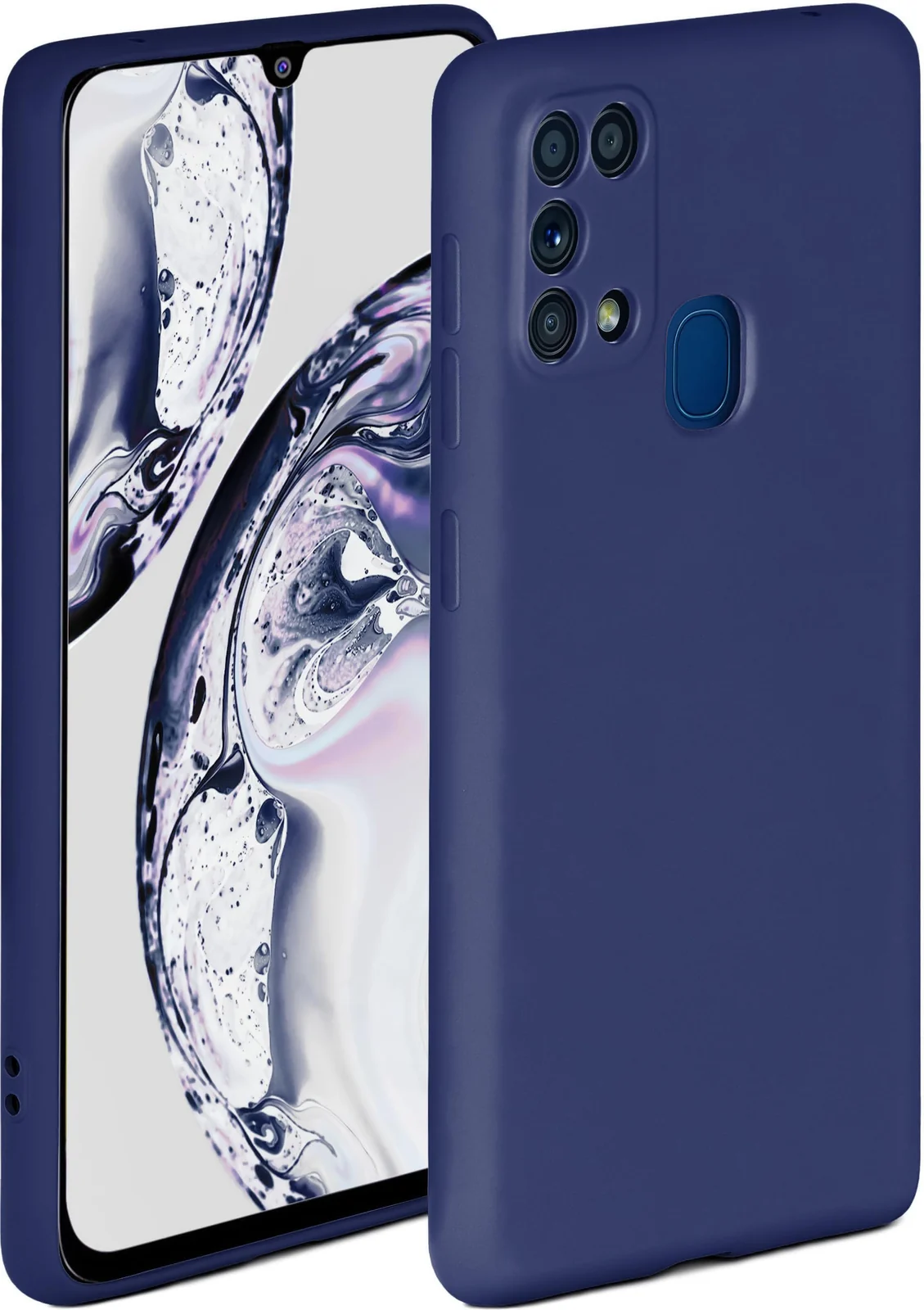 DL3 Mobilak Silicone Protective Case for Samsung Galaxy M31, Shock-absorbing protection, Scratch-resistant surface, Soft microfiber lining - Blue 2