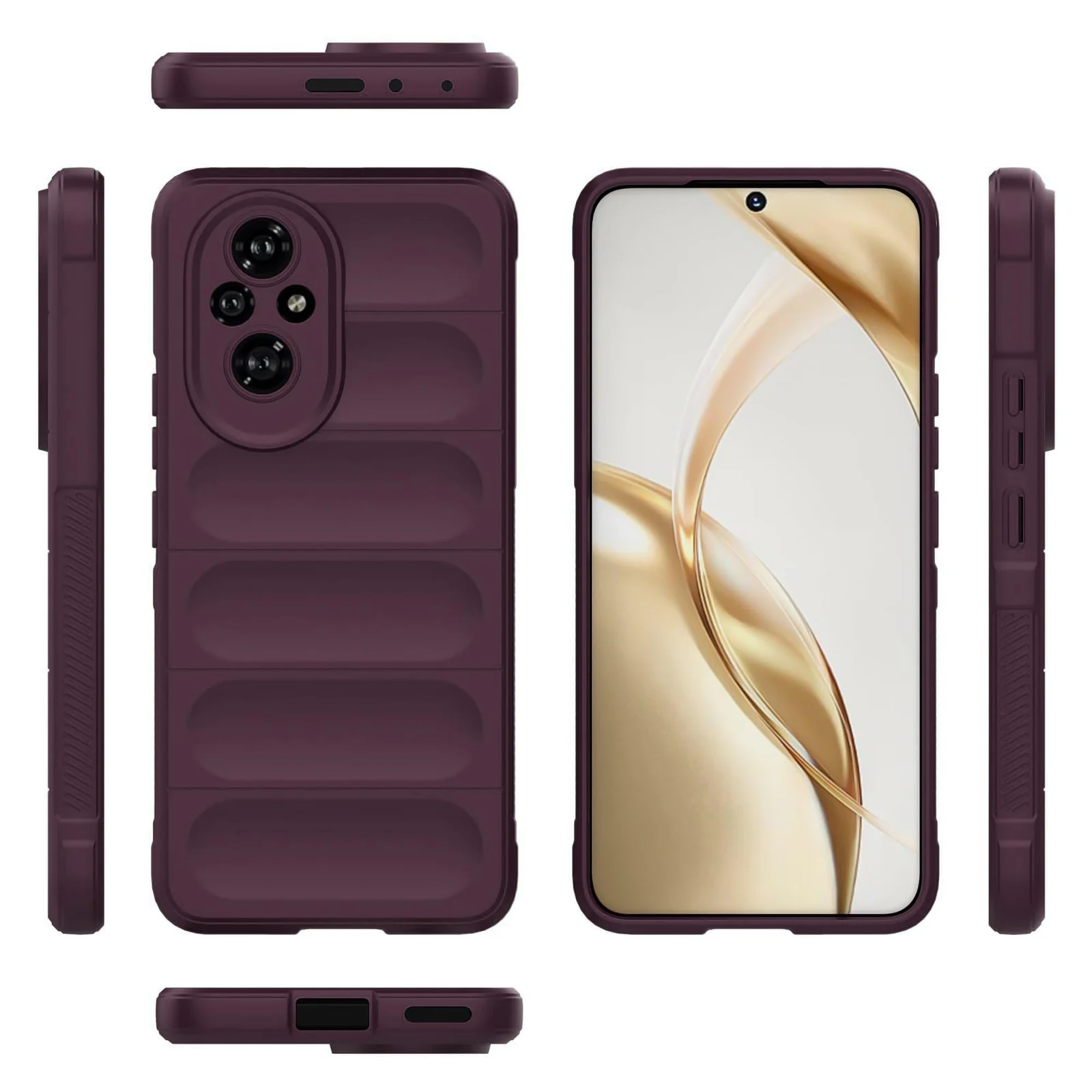 DL3 Mobilak Rugged Protective Case for Honor 200 Pro 5G, Camera protection, Shock-absorbing protection, Non-slip grip - Wine Red
