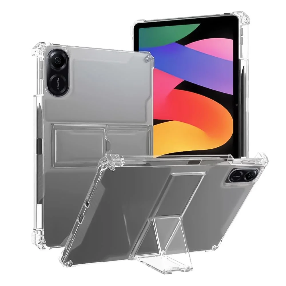 DL3 Mobilak Transparent Stand Case for Honor Pad X9/Honor Pad X8 Pro 11.5 Inch (2023) Tablet Shockproof, Thin Slim Lightweight Anti-Yellowing Bumper, Kickstand Cover, with Pencil Holder - Clear