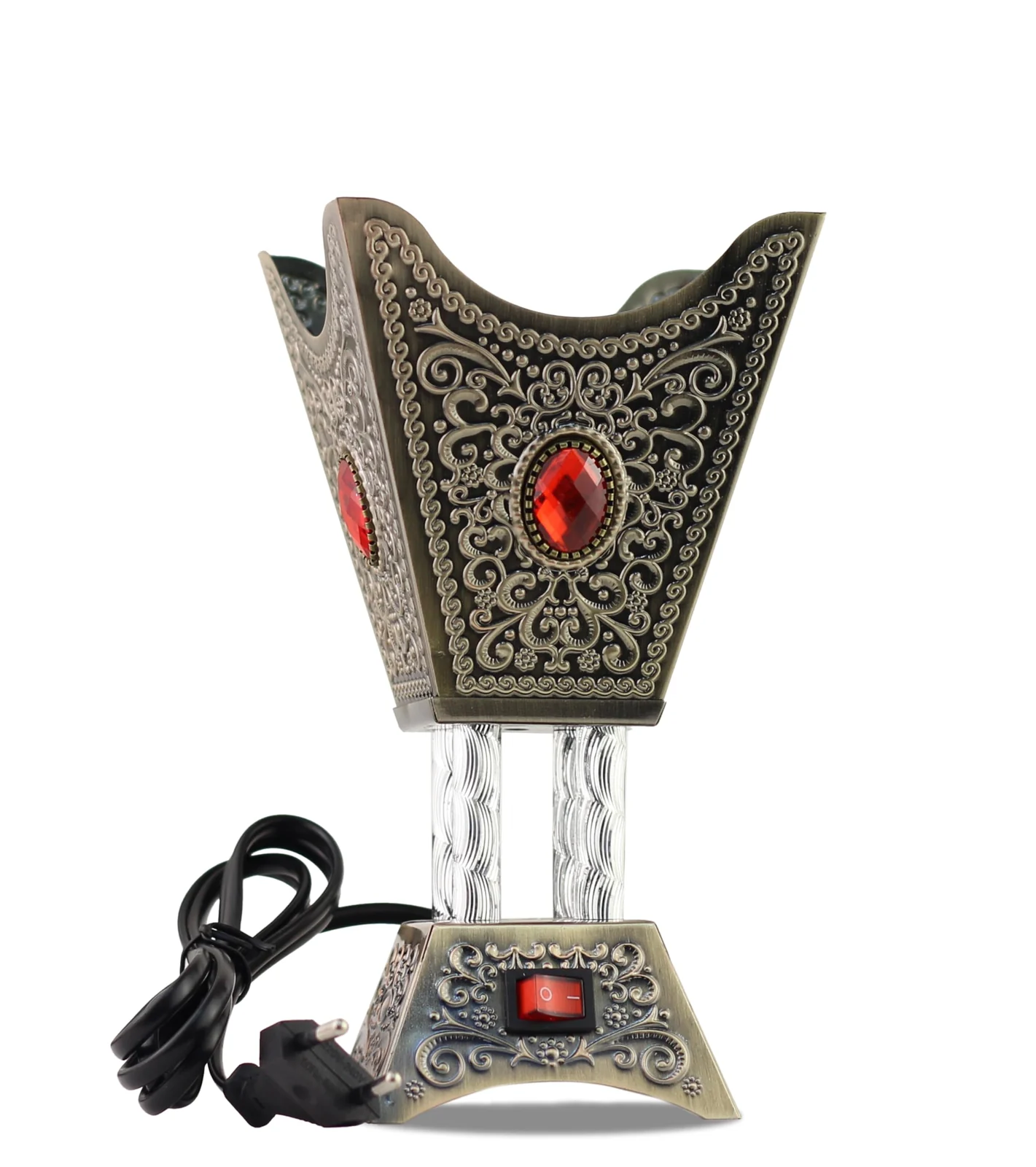 Mobigon Arabian Electric Incense Burners metal Vintage Arabic Burner, Middle Eastern Incense Holder- Electric Incense Burner Bakhoor Suitable For Arabian Oud, Home, Hotel Decor - Style 22