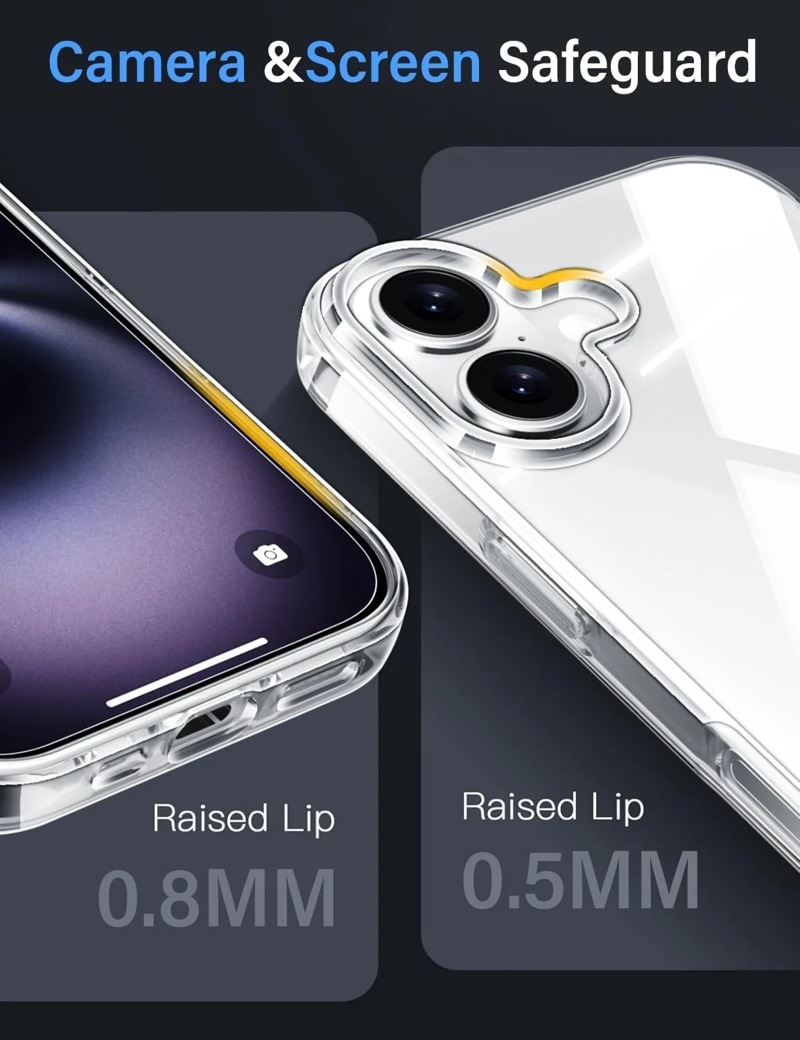 DL3 Mobilak Case Compatible with iPhone 17 Case Crystal Soft TPU Gel Case Flexible Silicone Anti-Scratch TPU Cover - Clear