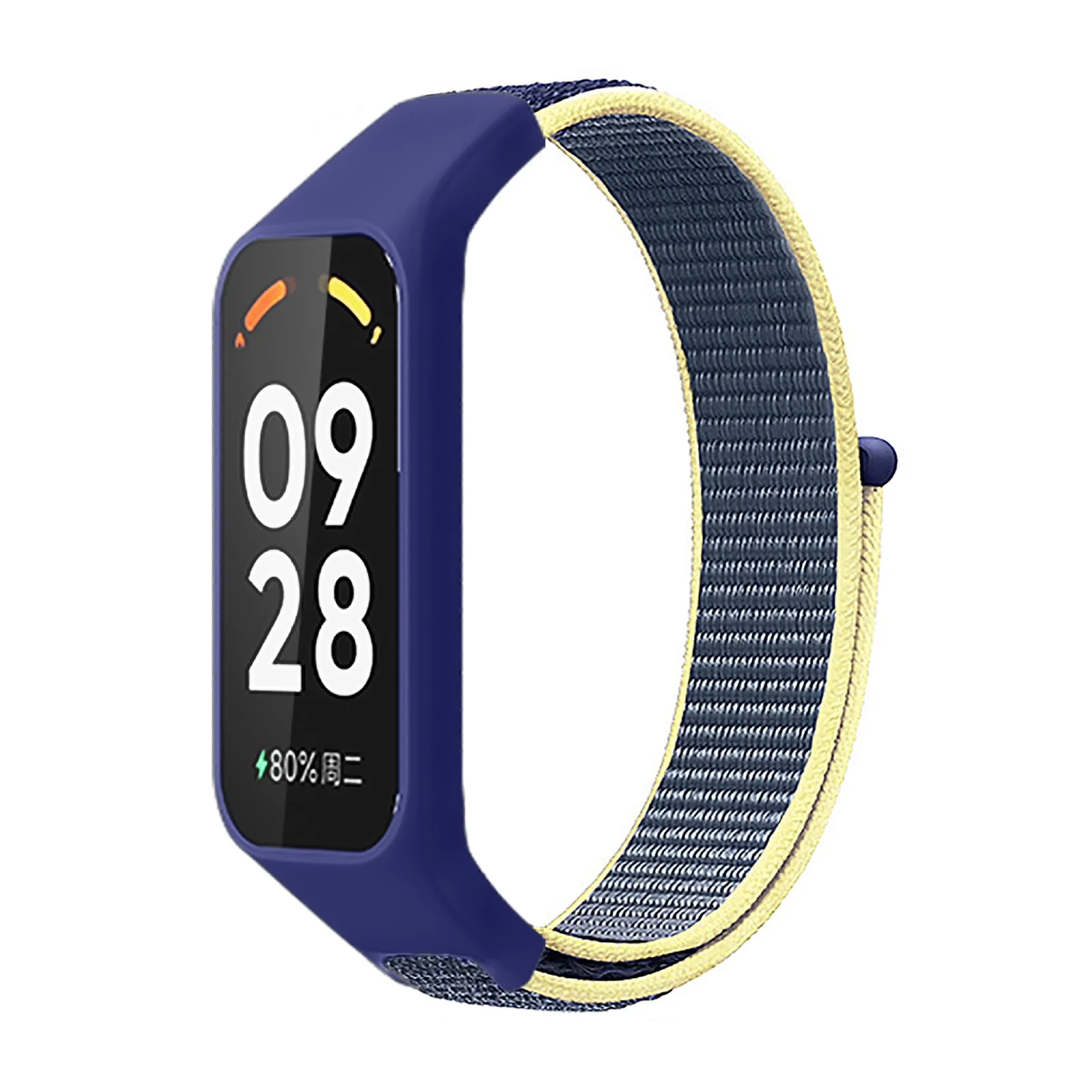 DL3 Mobilak Nylon Strap for Redmi Smart Band 2 / Xiaomi Smart Band 8 Active, Sports Bracelet and Replacement Strap Soft Breathable for Xiaomi Mi Band 8 Active/Redmi Band 2 for Men Women - Ice Blue