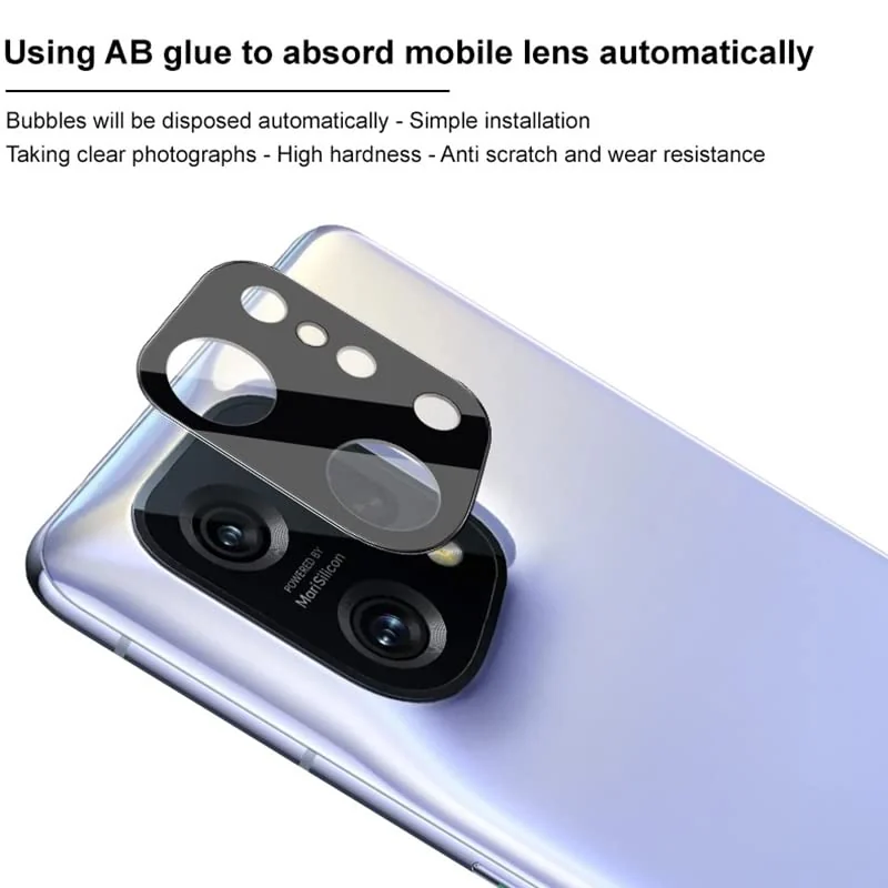 DL3 Mobilak OPPO Find X5 Camera Lens Protector Tempered Glass Screen Protector HD [Full Coverage][Anti-Scratch] Drop Protection Ultra Clear/Thin Lens Protector Case - Black