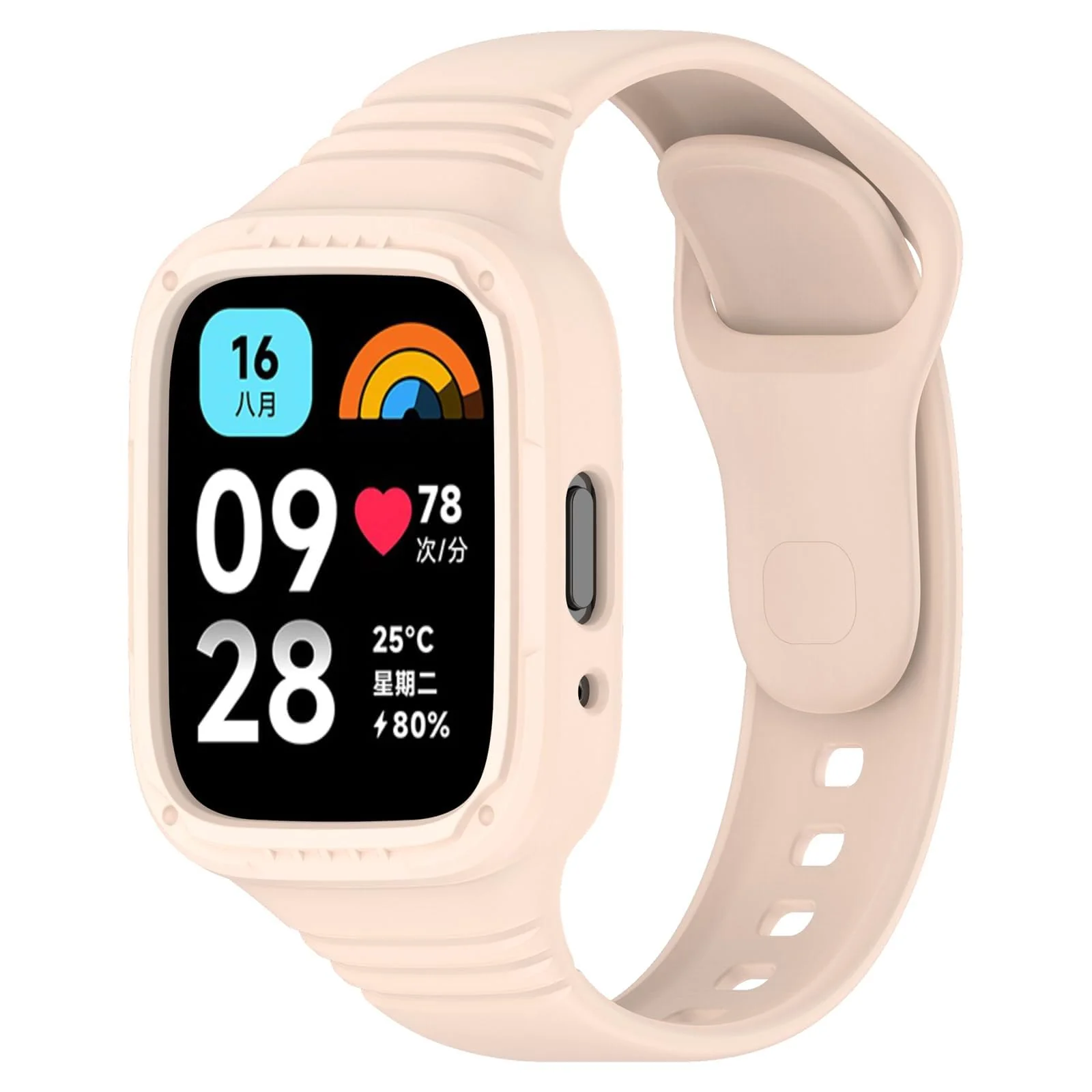 DL3 MOBILAK Silicone Watch Strap with Protective Cover for Xiaomi Redmi Watch 3 Lite / 3 Active