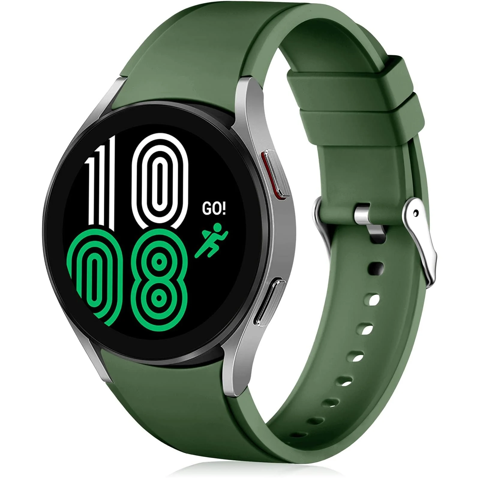 DL3 Mobilak No Gap Bands Compatible with Samsung Galaxy Watch 7 5 4 6 44mm 40mm/Watch5 Pro Band 45mm/Galaxy Watch 4 Classic 46mm 42mm Strap,20mm Quick Release Sport Replacement Strap - Army Green