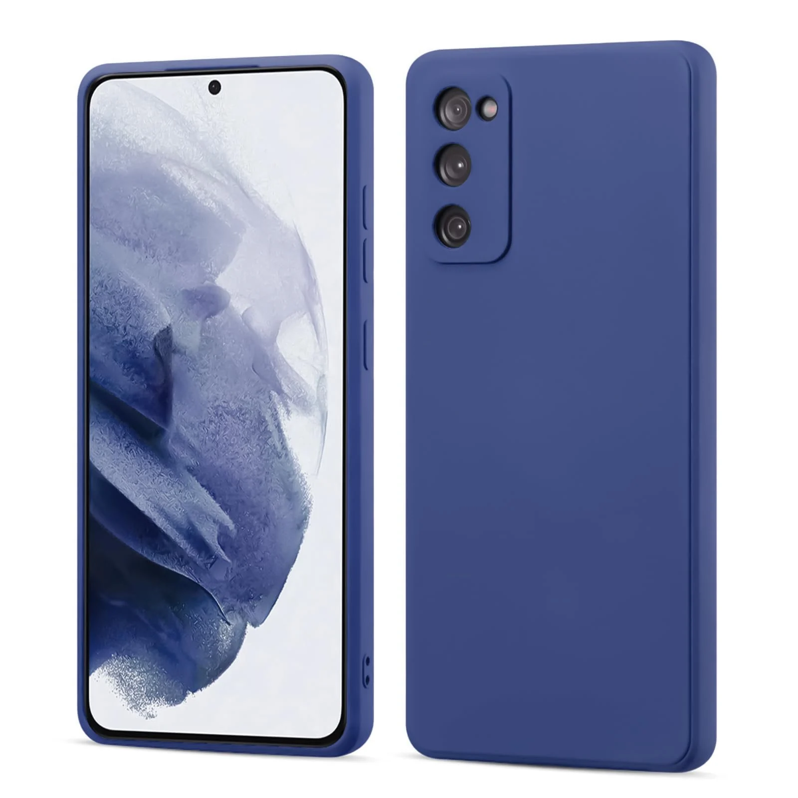 DL3 Mobilak Compatible with Samsung Galaxy S20 FE Case, Liquid Silicone Case, Full Body Camera Protective Cover, Shockproof, Slim Phone Case, Soft Microfiber Lining Case - Blue 1
