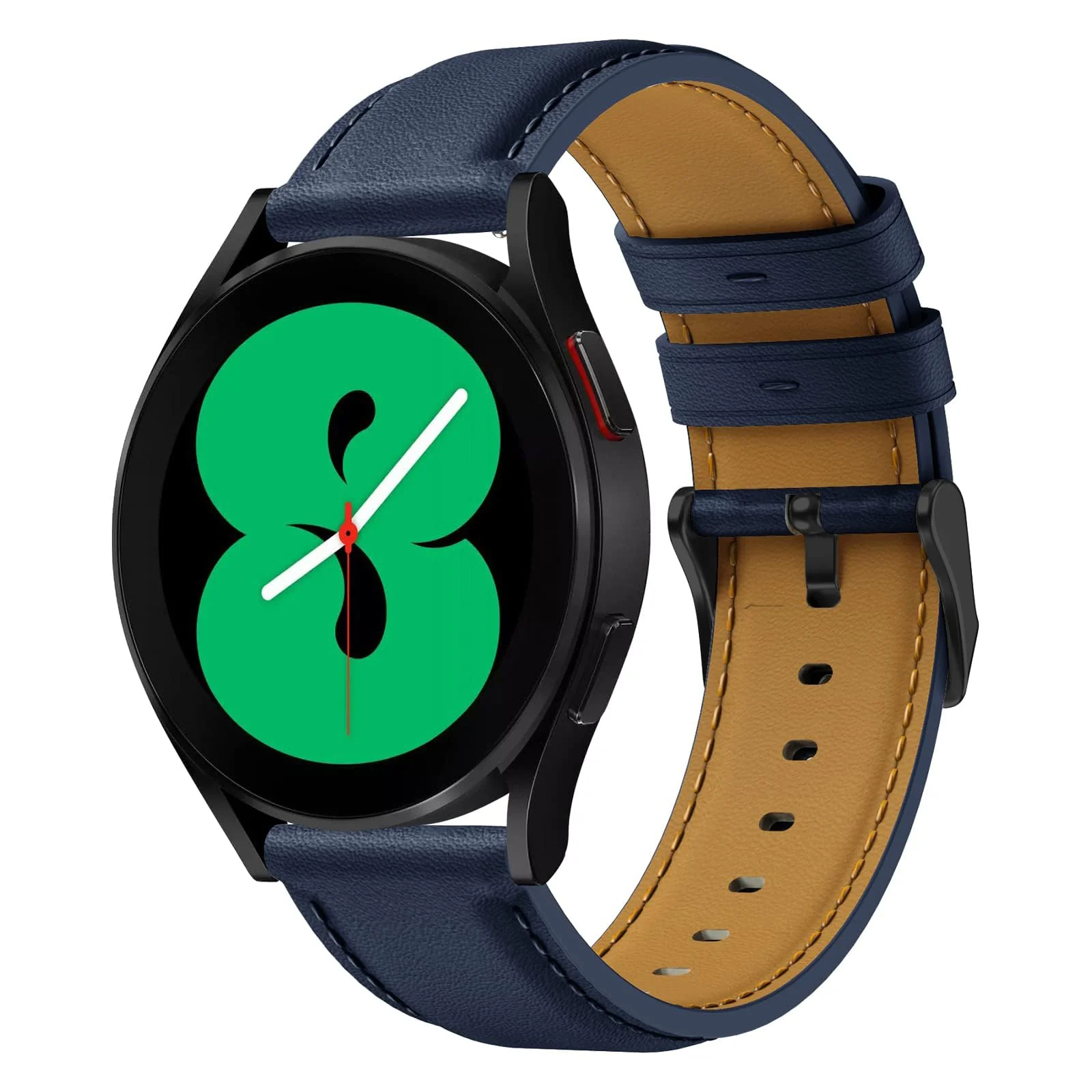DL3 Mobilak Strap Leather 22MM Band For Samsung Galaxy Watch 3 45mm/Watch 46mm/Gear S3/Huawei watch GT5 GT4 GT3 46MM/Watch 4/3/GT2E/GT2 Pro/GT 3 Pro/GT5 Pro/GT GT2 46MM/Amazfit GTR 4/3/3 Pro/2/2e - Dark Blue