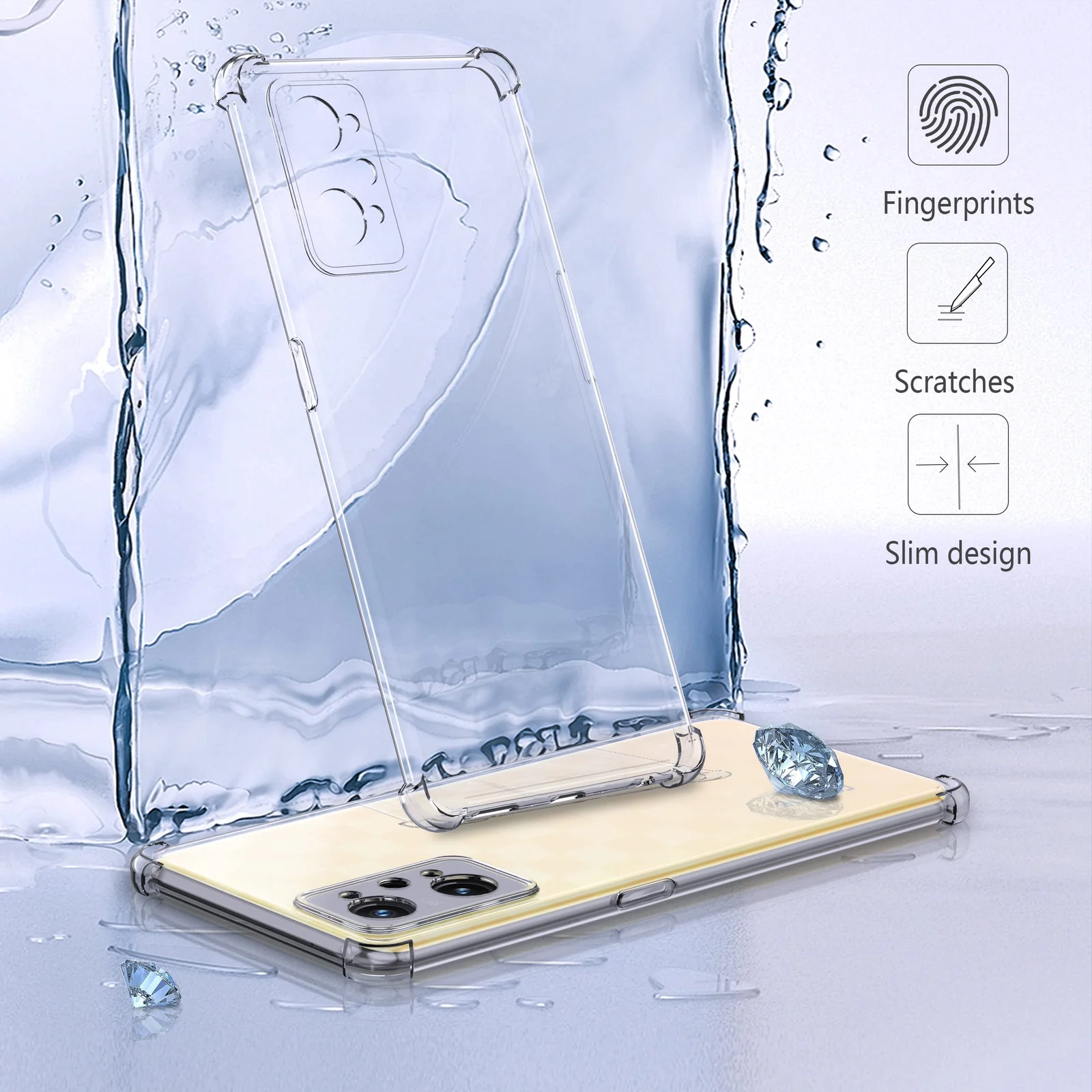 DL3 Mobilak Phone Case Compatible with realme GT Neo 2, GT2, Neo 3T - Clear Silicone TPU Gorilla Anti-Shock Protector, Camera & Dust Protection, Anti-Slip Grip, Ultra Slim & Lightweight - Clear