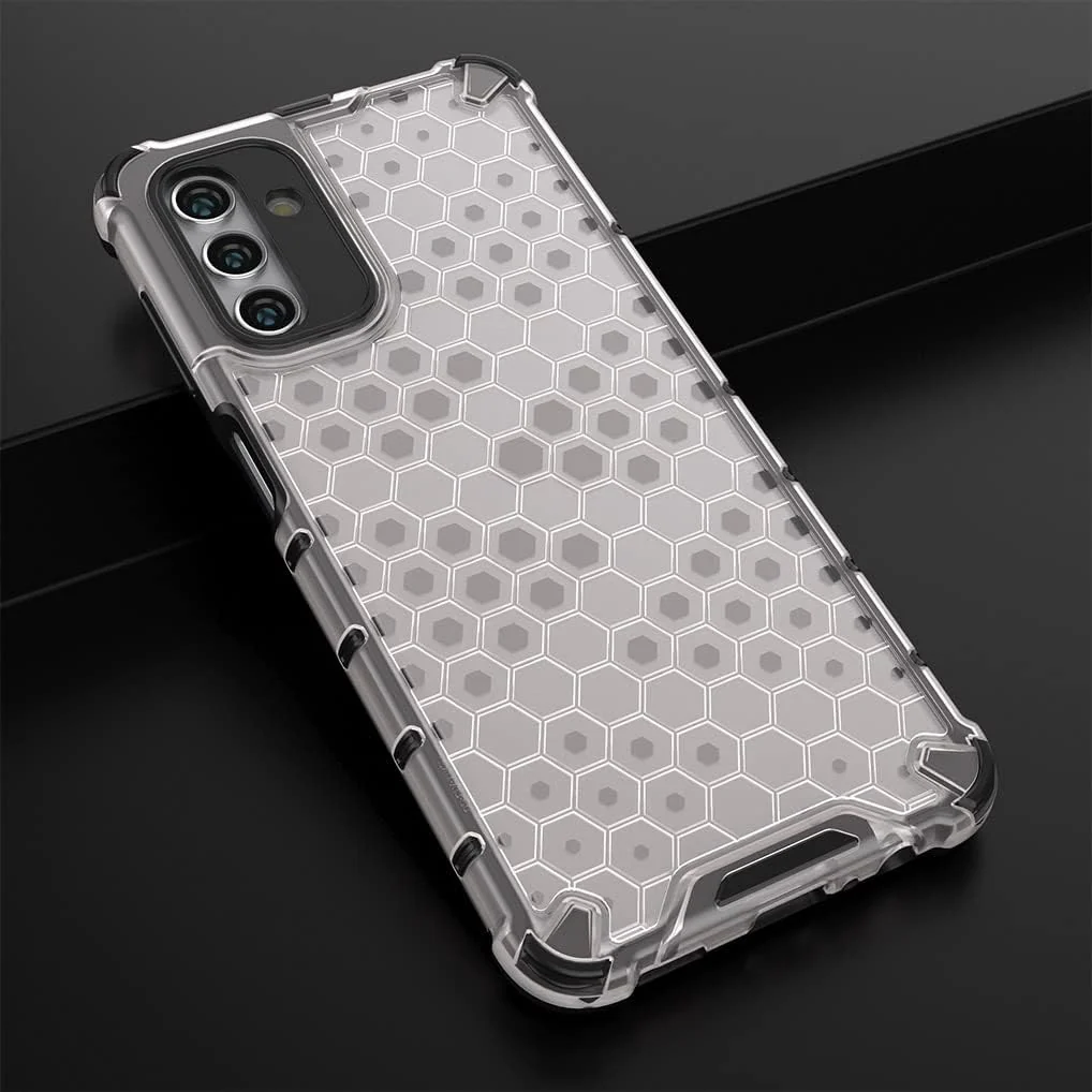 DL3 Mobilak Honeycomb Protective Case for Samsung Galaxy A04S, Shock-absorbing protection, Transparent design, Slim, lightweight profile - Clear