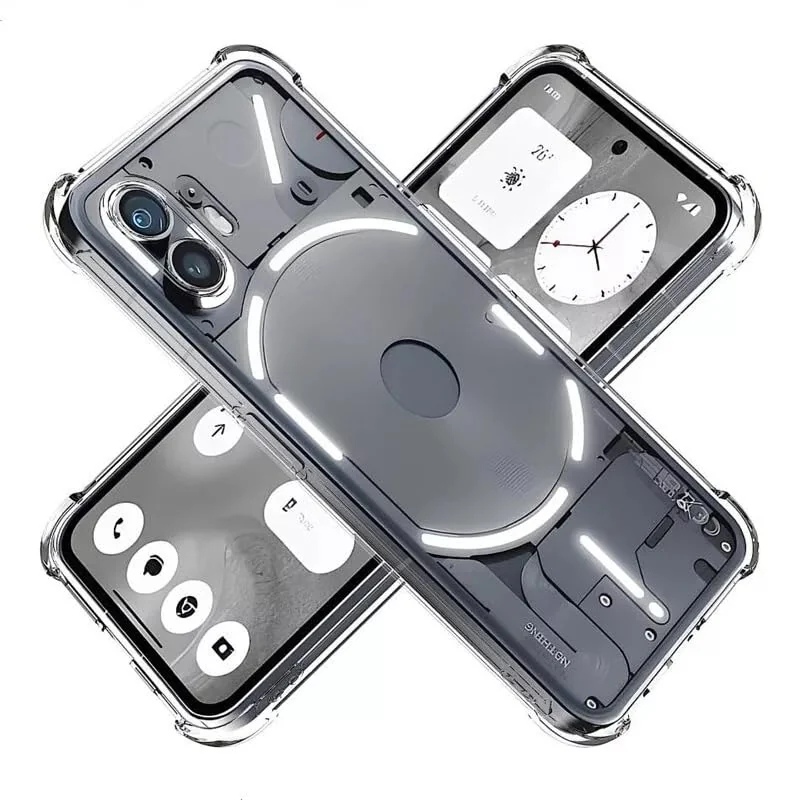 DL3 Mobilak Case Compatible with Nothing Phone 2, Cover Silicone TPU Gorilla Anti-shock Protector Camera Shockproof Corners - Clear