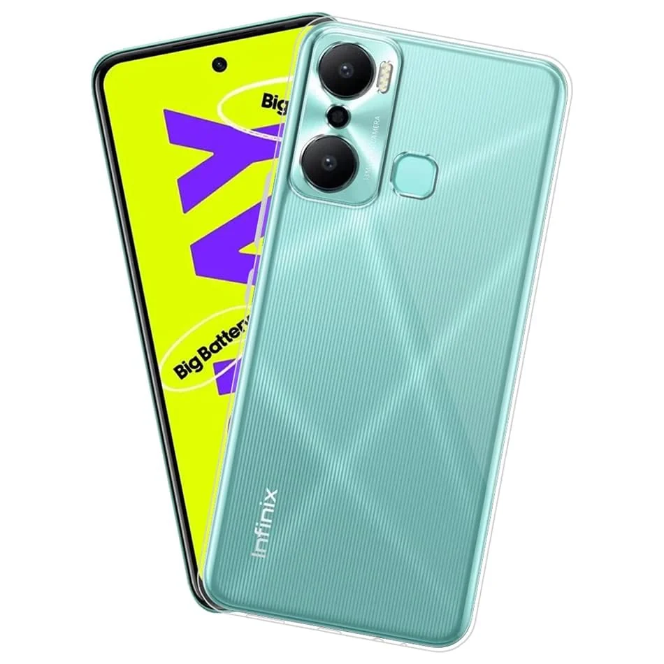 "DL3 Mobilak Case Compatible with Infinix Hot 20i X665E (6.6"") Case Crystal Soft TPU Gel Case Flexible Silicone Anti-Scratch Camera Protection TPU Cover - Clear"