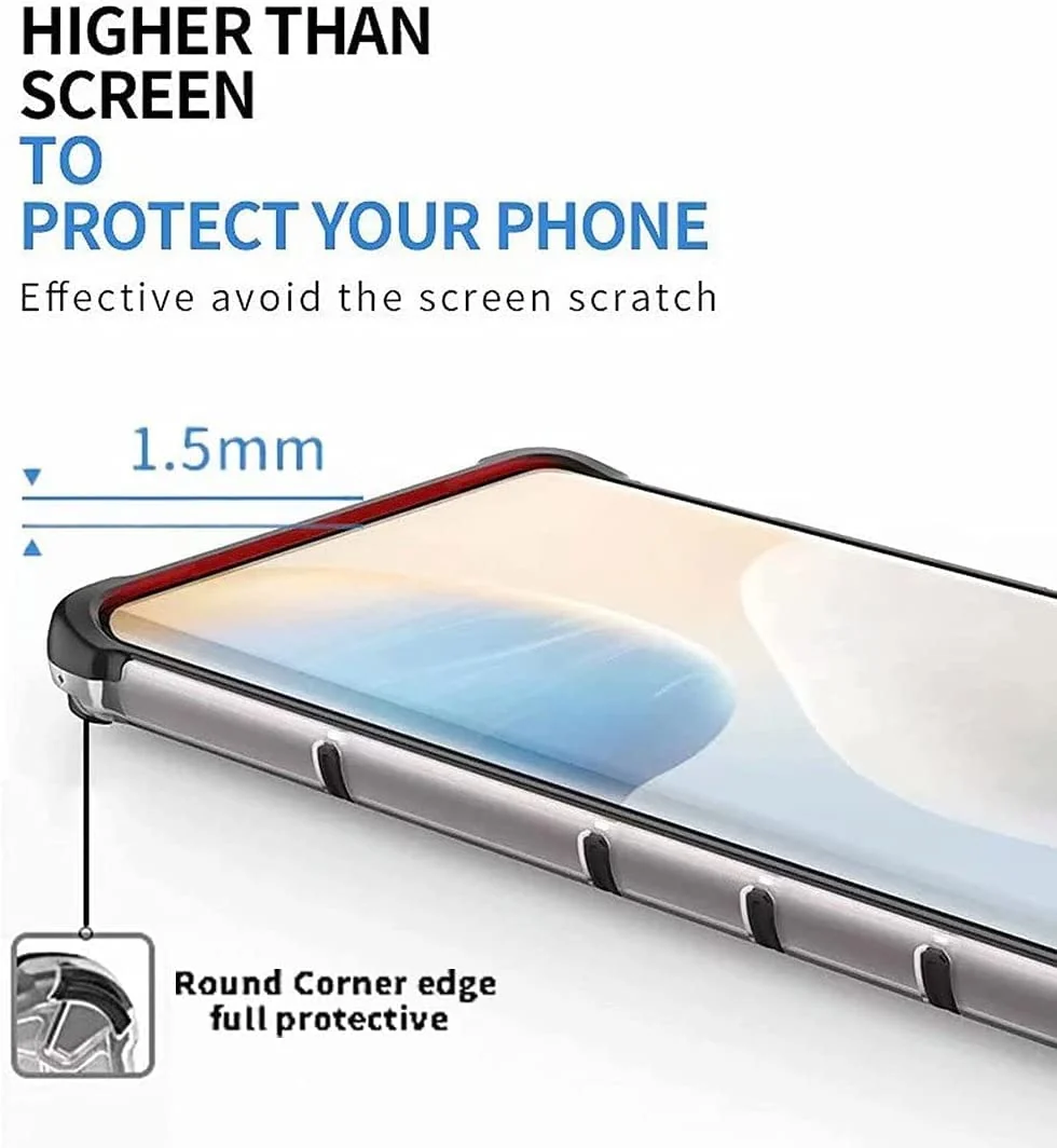DL3 Mobilak Honeycomb Protective Case for Huawei P30 Pro, Shock-absorbing protection, Transparent design, Slim, lightweight profile - Black