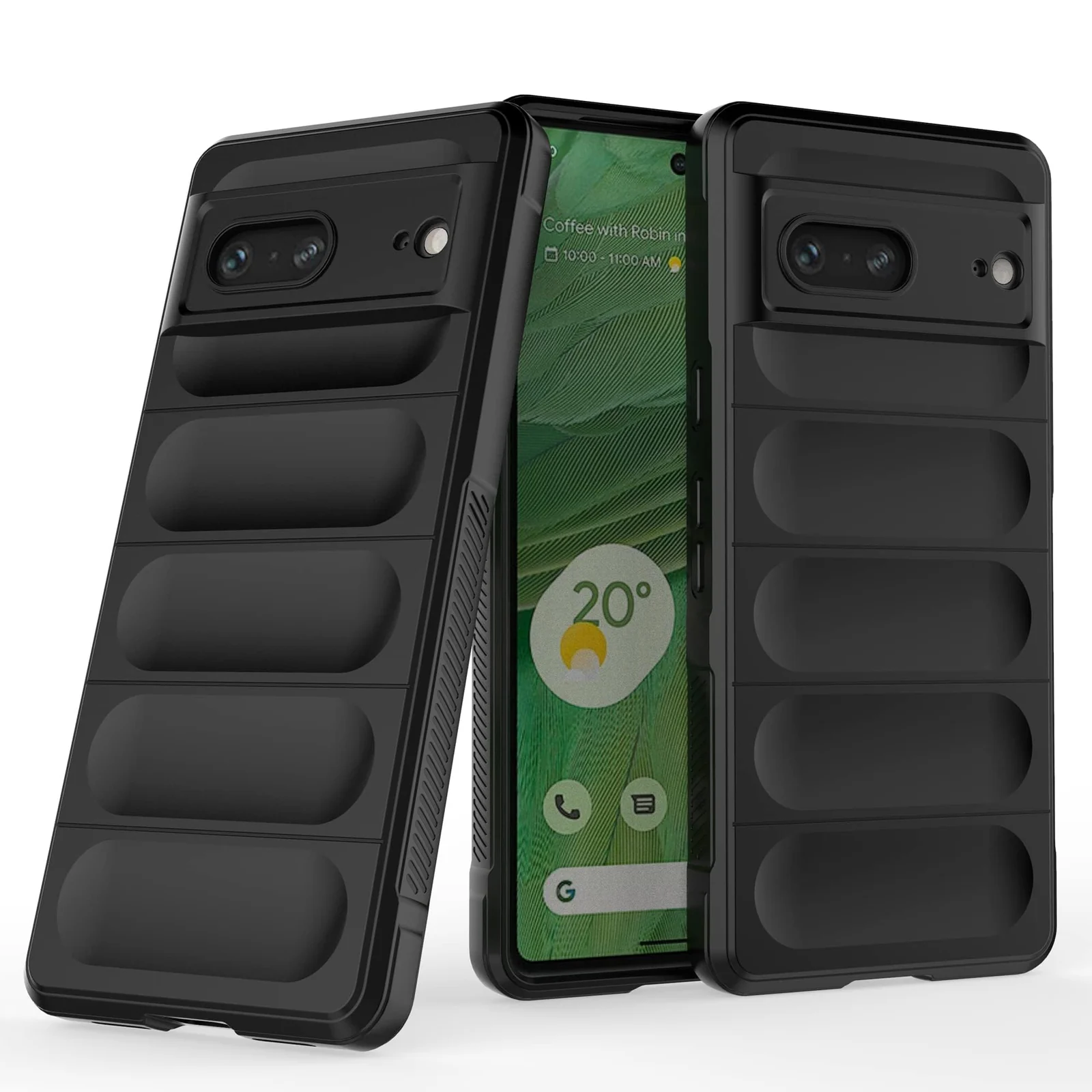 DL3 Mobilak Flexible Silicone and TPU Protective Case with Camera Protection for Google Pixel 7 - Black