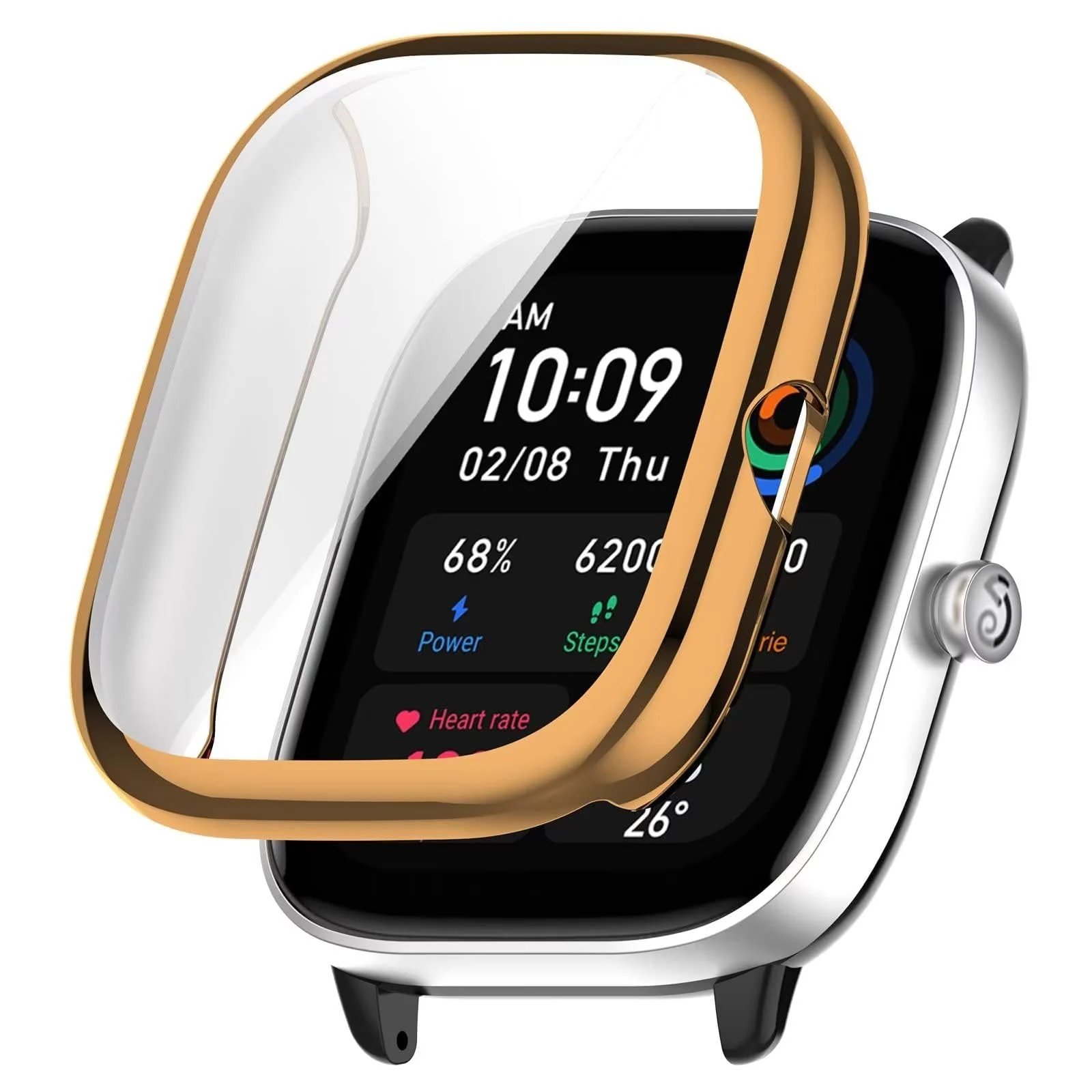 DL3 Mobilak Case Compatible with Amazfit GTS 4 Mini (Not for GTS4) Case All-Around Screen Protector Watch Soft TPU Shockproof Cover Slim Guard Thin Bumper Shell Protector