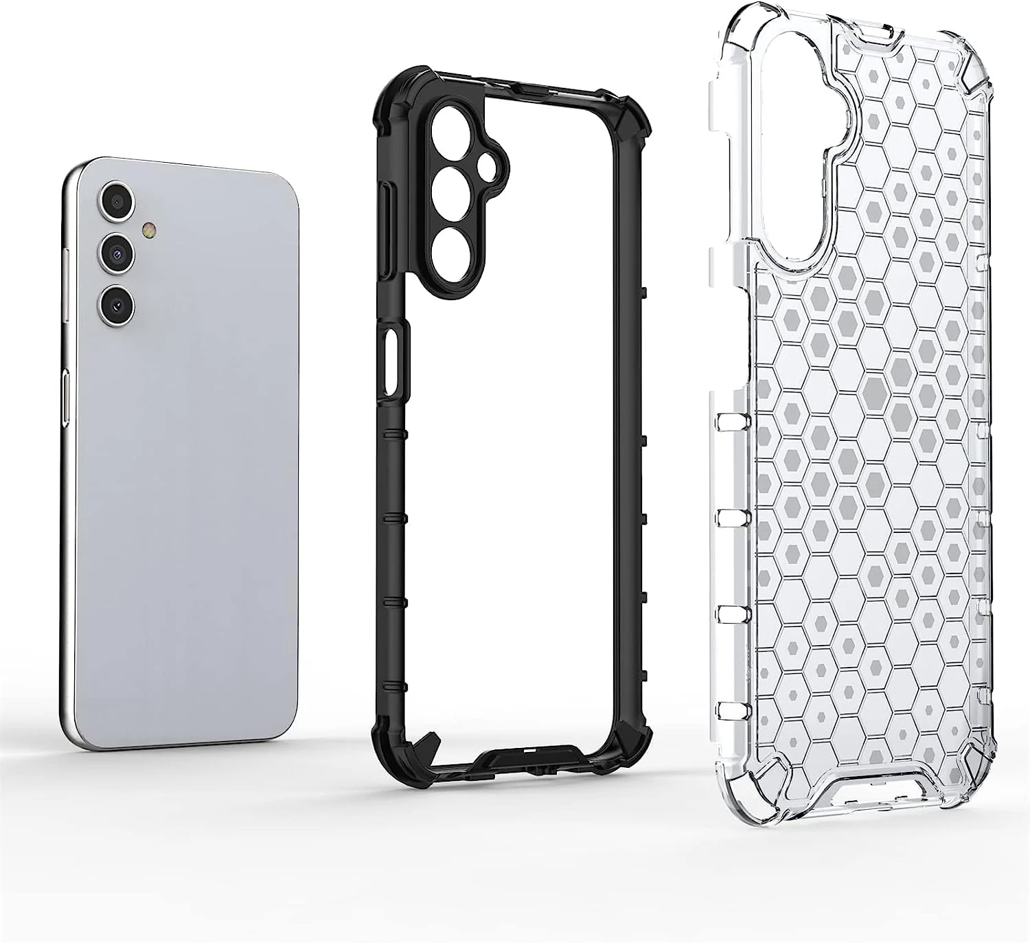DL3 Mobilak Clear PC and TPU Protective Case for vivo Y02S / vivo Y16 4G with Shockproof Design - Clear