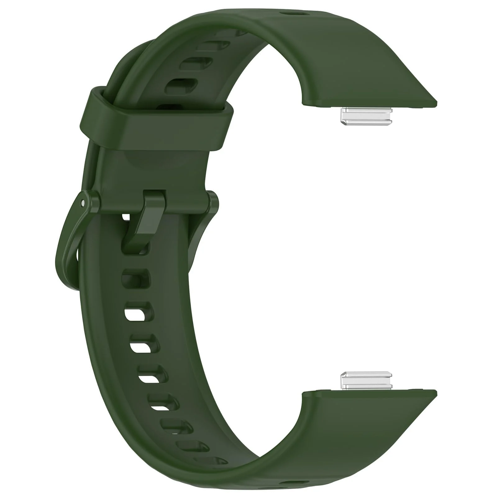 DL3 Mobilak Silicone Bracelet for Huawei Watch Fit 3/Watch Fit 4 Pro/Fit 4 Strap, Soft Silicone Sport Replacement Strap for Women/Men, Adjustable Waterproof Sports Band - Green