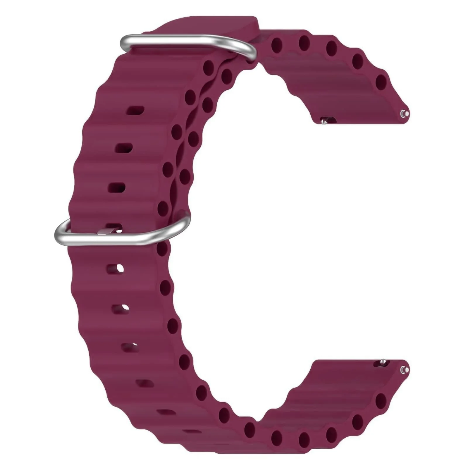 DL3 Mobilak 20mm Ocean Band for Samsung Galaxy Watch 7/6/5/4/FE Band 40mm 44mm/Galaxy Watch 6/4 Classic Bands 47mm 43mm 46mm 42mm/Watch 5 pro 45mm/3 41mm/Active 2, Adjustable Soft Silicone Sport Loop Ocean Strap - Wine Red