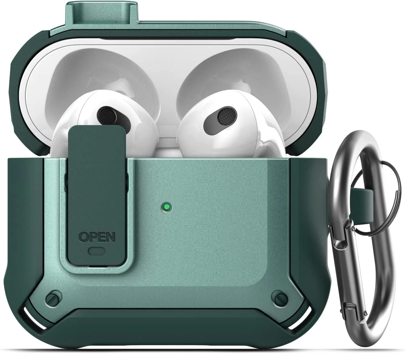 DL3 Mobilak Case for Airpod Pro Case Cover with Lock, Compatible with AirPods Pro 2nd Generation/1st Generation Case (2023/2022/2019), Shockproof Cover for AirPods Pro 2 Case Men Women - Green