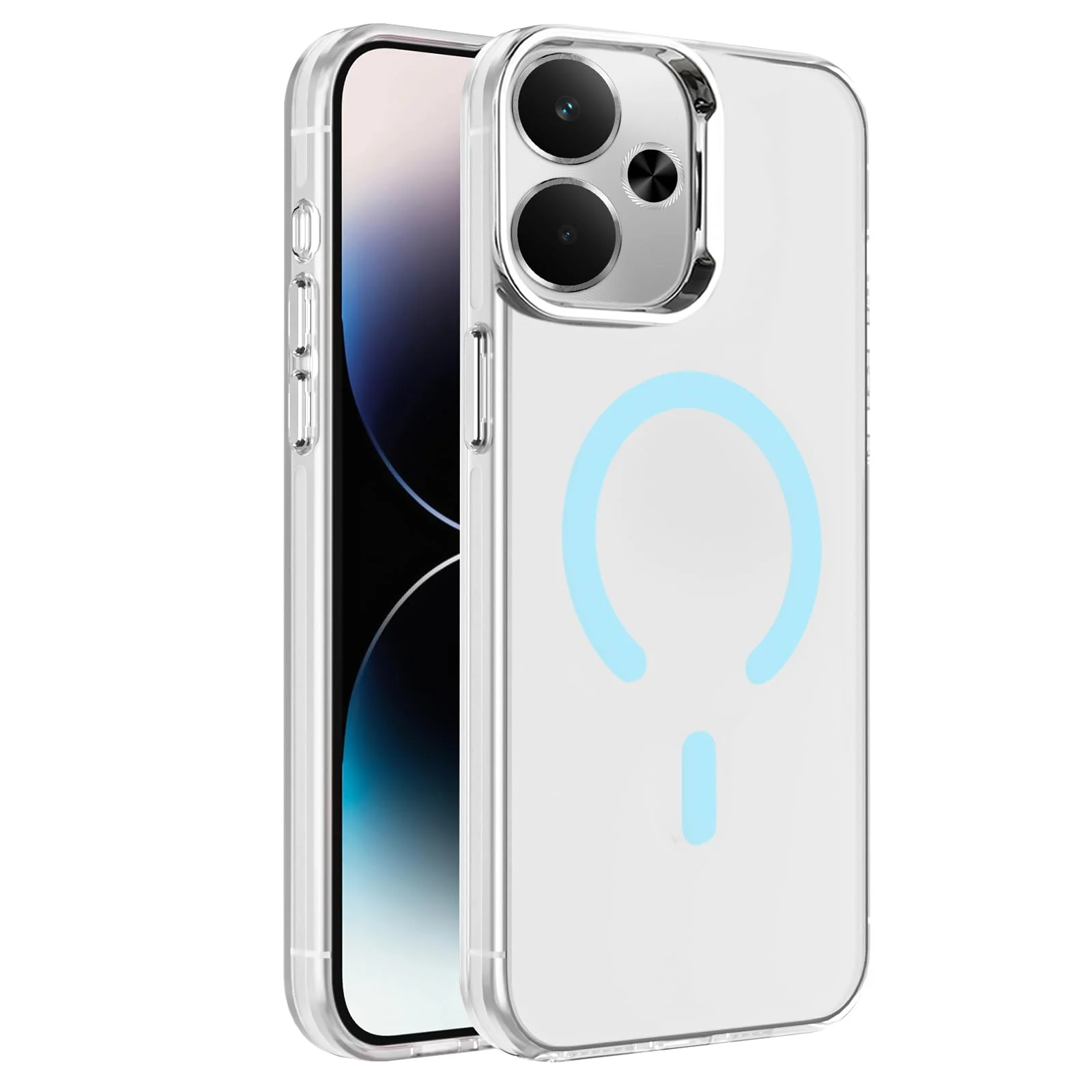 DL3 Mobilak Case for Xiaomi Redmi 13 4G / 5G/Poco M6 4G/Note 13R Crystal Clear [Not Compatible with MagSafe] Soft TPU Gel Case Flexible Silicone Anti-Scratch Transparent TPU Cover - Baby Blue