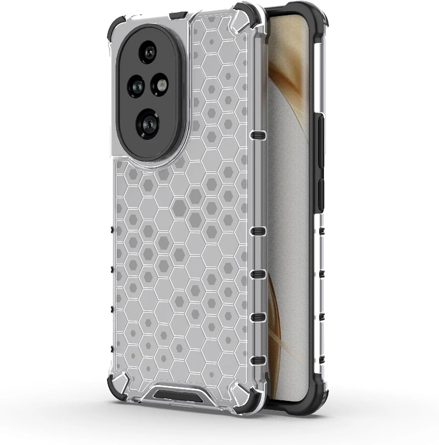 DL3 Mobilak Clear PC and TPU Protective Case for Honor 200 Pro 5G with Shockproof Design