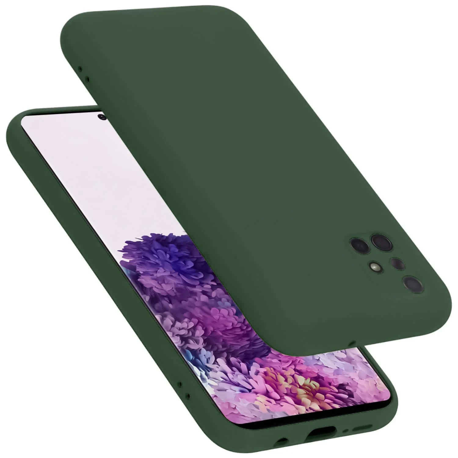 DL3 Mobilak Silicone Protective Case for Samsung Galaxy A71, Shock-absorbing protection, Scratch-resistant surface, Soft microfiber lining - Green