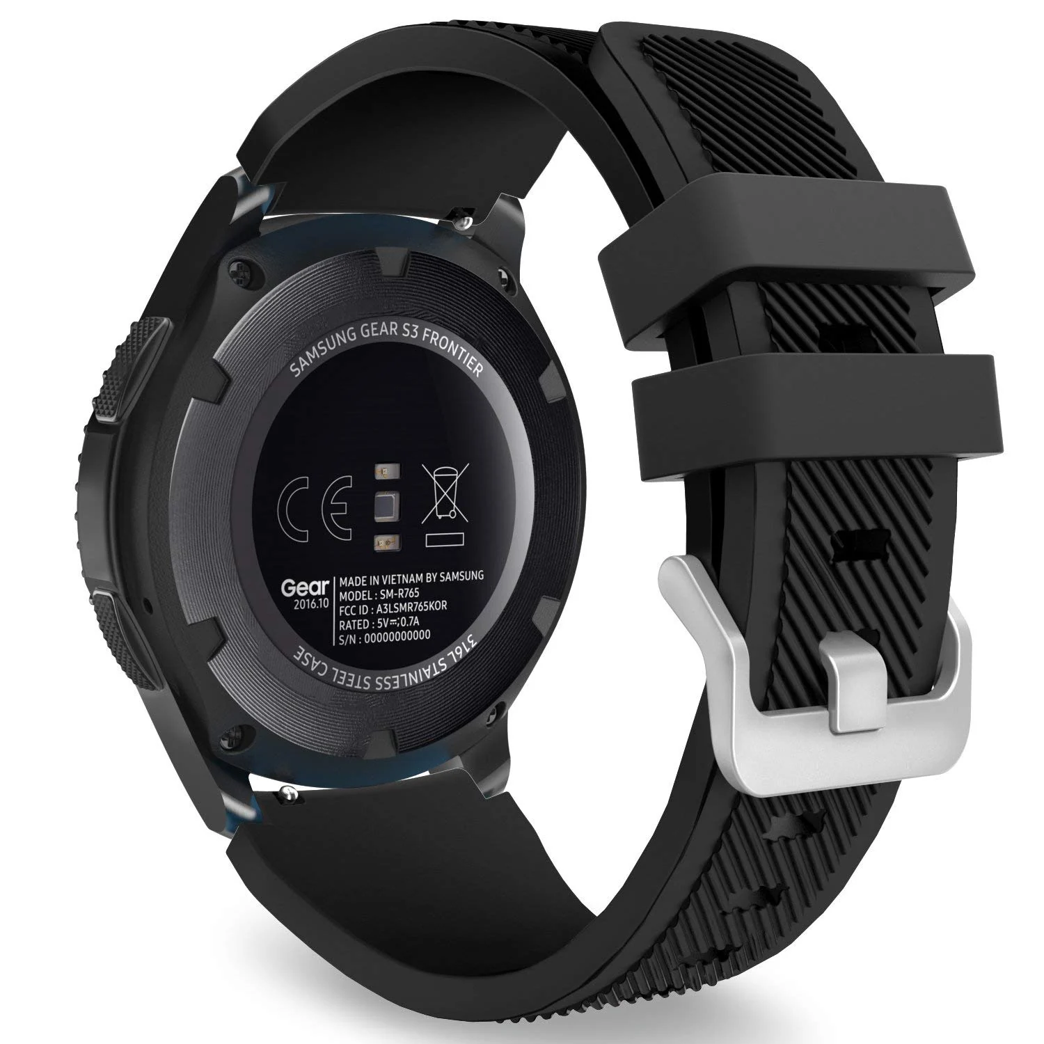DL3 Mobilak Silicone Sport Band 22MM Xiaomi Redmi Watch 5 Active/5 Lite/Samsung Galaxy Watch 46mm/Watch 3 45mm/Gear S3/Huawei watch (GT6 GT5 GT4 GT3 GT2 GT 46MM)/GT2E/GT5 Pro/GT 6 Pro/Amazfit GTR 3/4 - A-black
