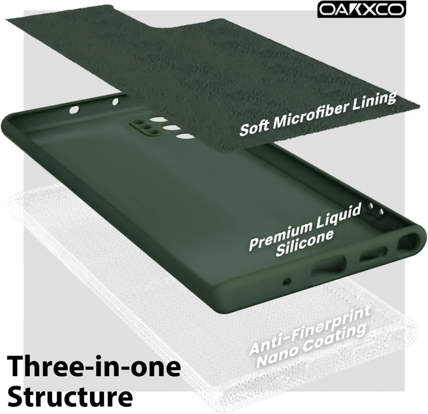 DL3 Mobilak Samsung Galaxy Note10 Plus Case, Soft Flexible Liquid Silicone Gel Rubber Bumper Cover, Full Body Shockproof Protective Phone Case - Green