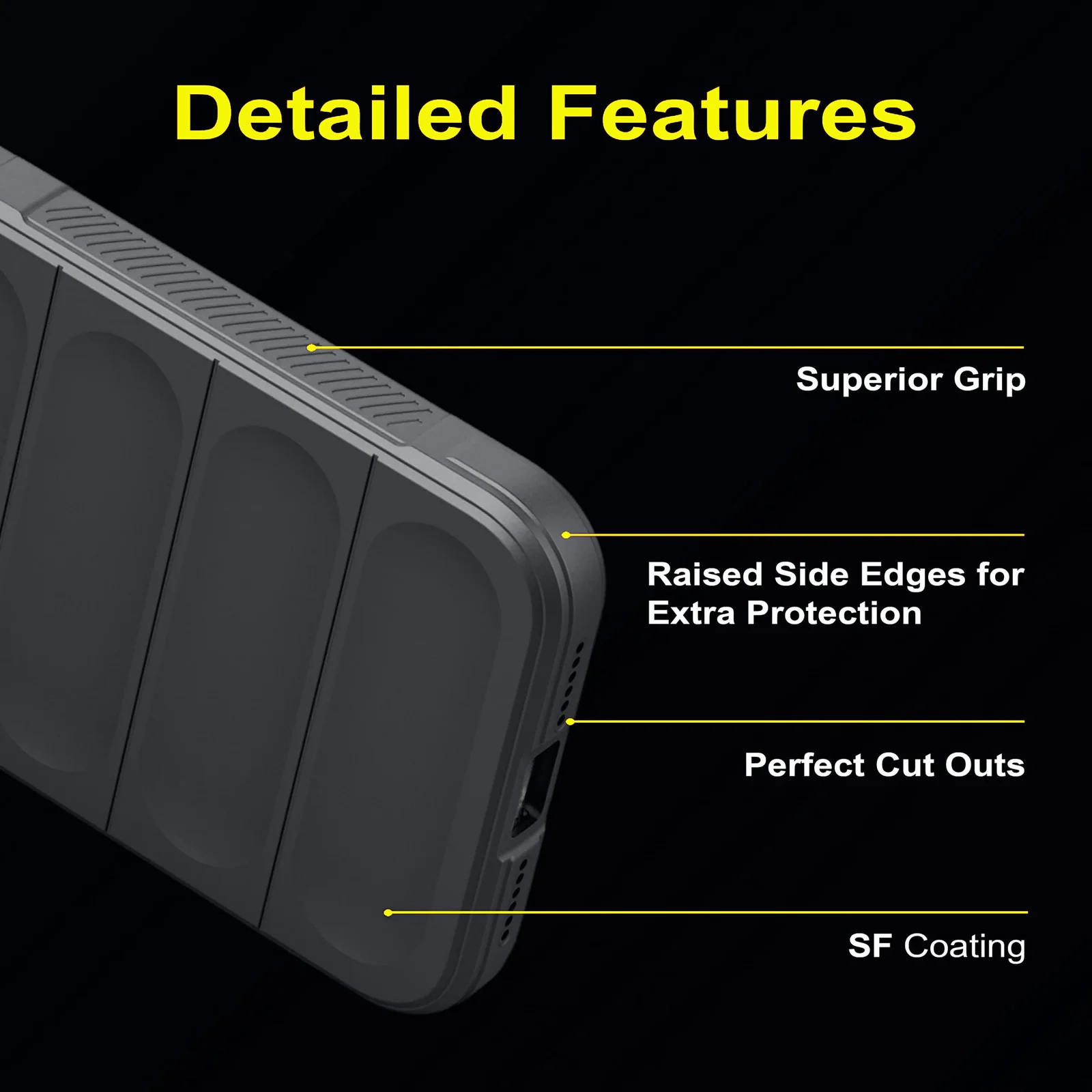 DL3 Mobilak Rugged Protective Case for OPPO Reno 11F / Reno11 F 5G, Camera protection, Shock-absorbing protection, Non-slip grip - Dark Gray