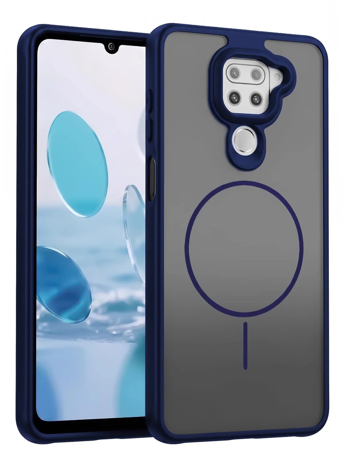 Dl3 Mobilak Case For Xiaomi Redmi Note 9 / Redmi 10X 4G Translucent Matte PC Back & Soft TPU Edge, [Not Compatible with MagSafe] Anti-Scratch Shockproof Cover with Full Camera Protection - Black