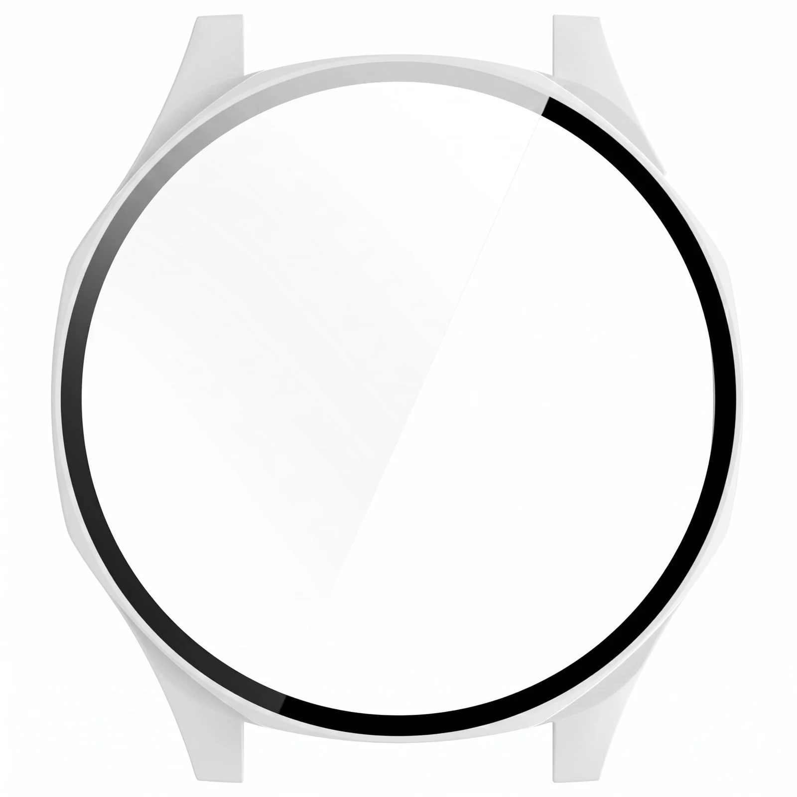 DL3 MOBILAK Full-Coverage Watch Case with Tempered Glass for Huawei Watch GT 4 46 mm, White