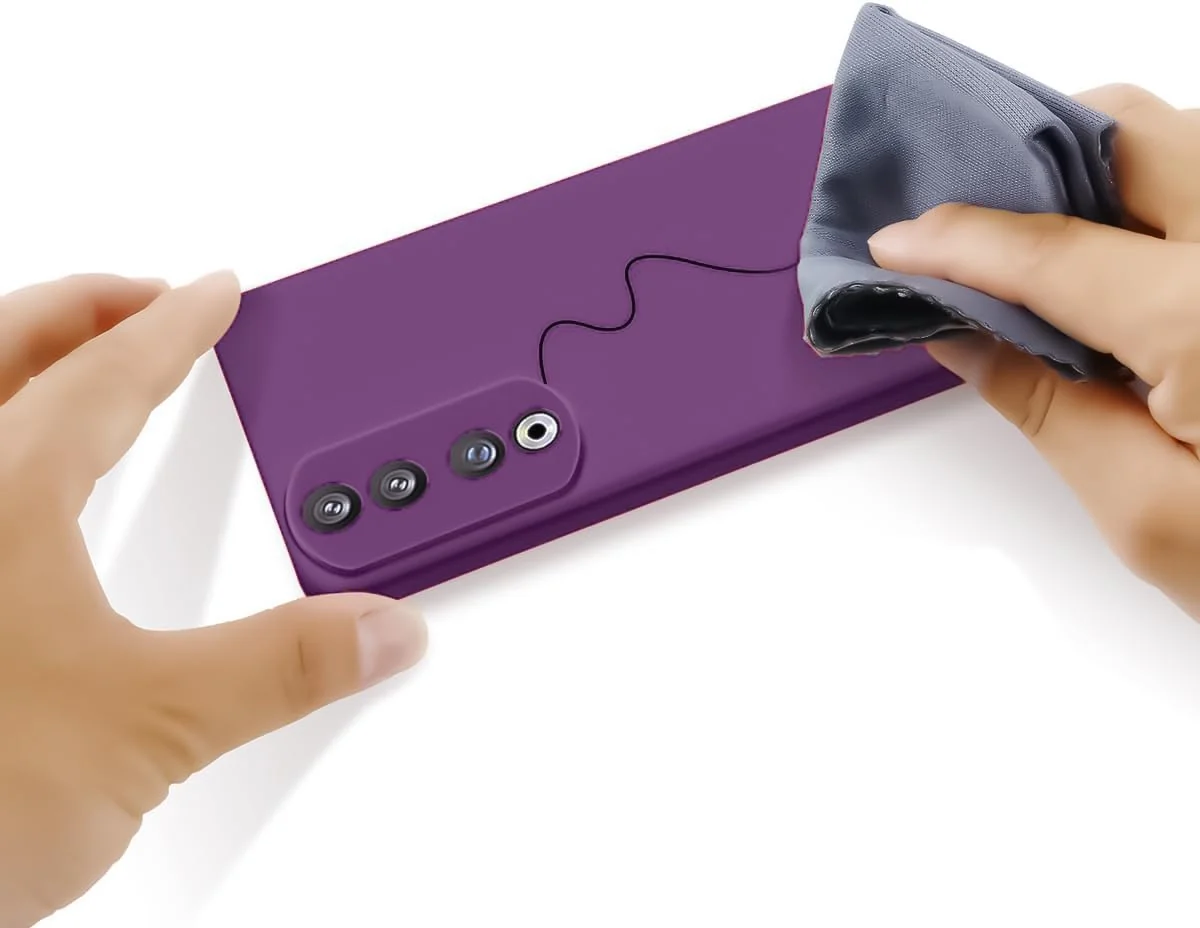 DL3 Mobilak Silicone Protective Case for Honor 70, Shock-absorbing protection, Scratch-resistant surface, Soft microfiber lining - Violet